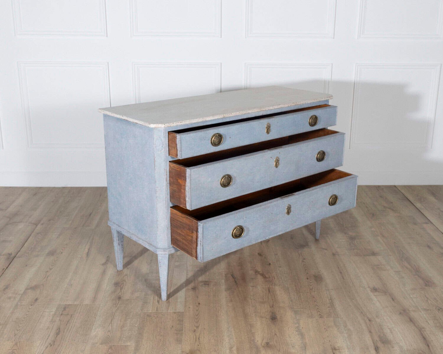 Swedish Gustavian Style Painted Chest of Drawers, Circa 1900 - JAA