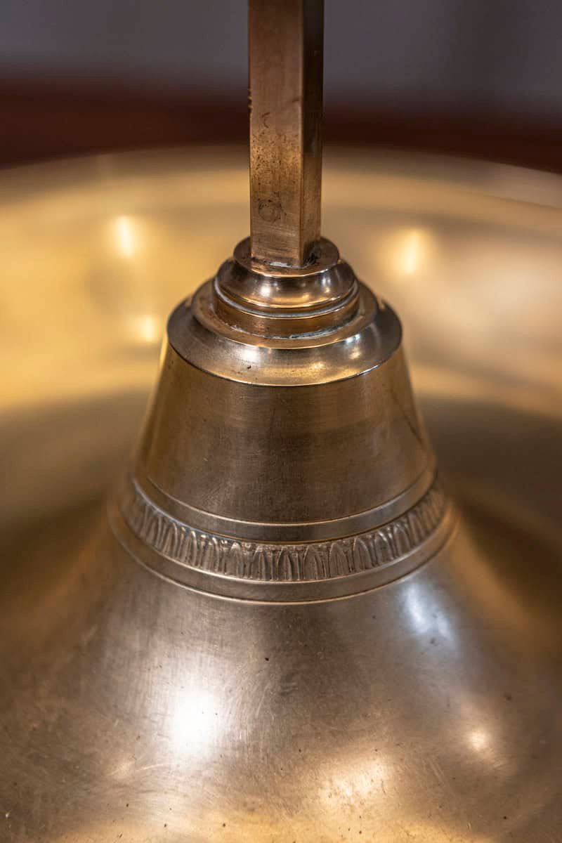 French 19th Century Brass Three-Lights Bouillotte Table Lamp with Bird Motifs - JAA