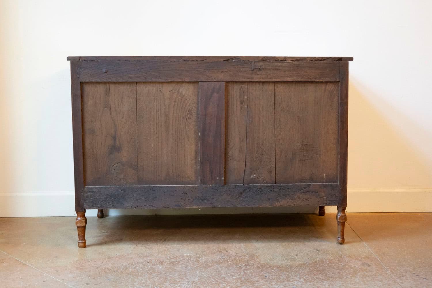 French 1790s Louis XVI Period Three-Drawer Cherry Commode with Brass Hardware - JAA