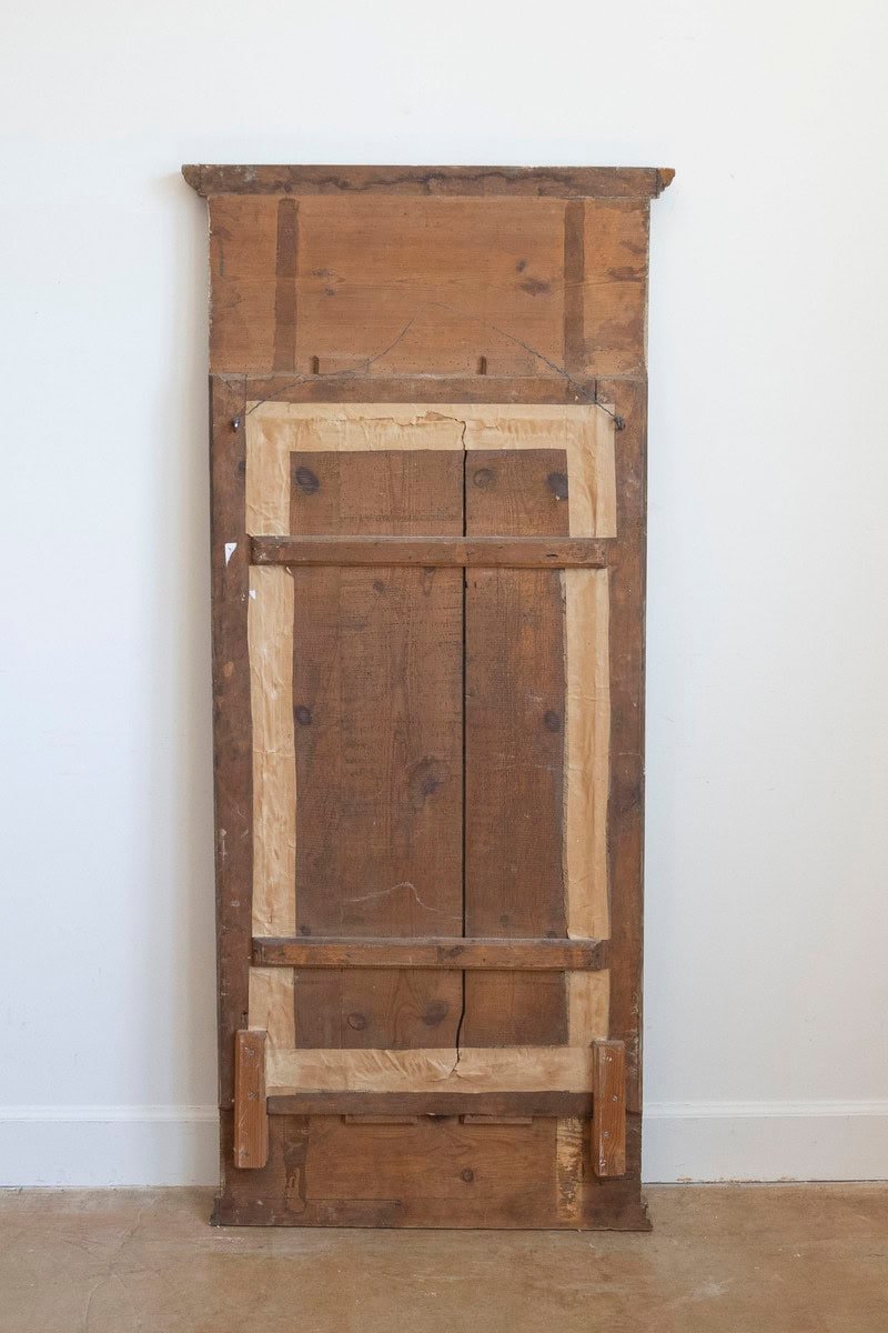 Late 18th Century Swedish Gustavian Period Trumeau Mirror with Swag and Roses - JAA