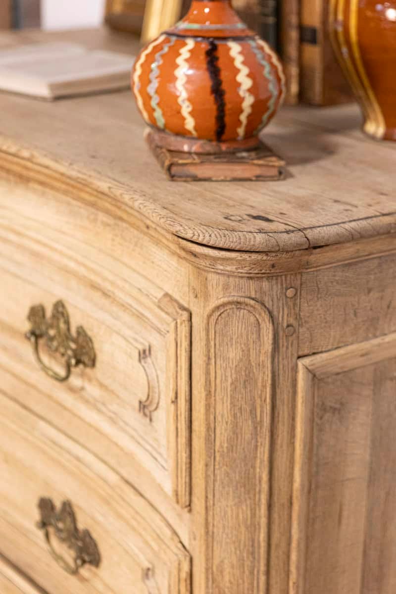 18th Century French Provincial Commode — Walnut with Brass - JAA