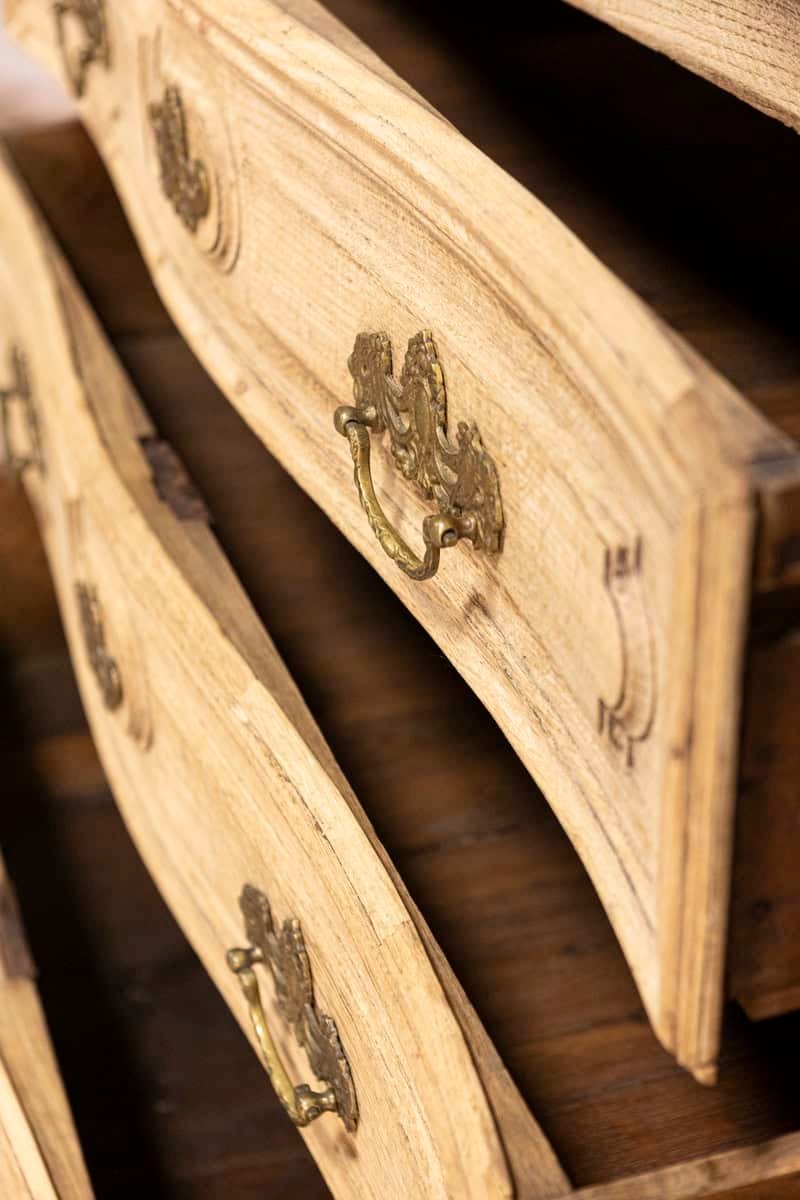 18th Century French Provincial Commode — Walnut with Brass - JAA