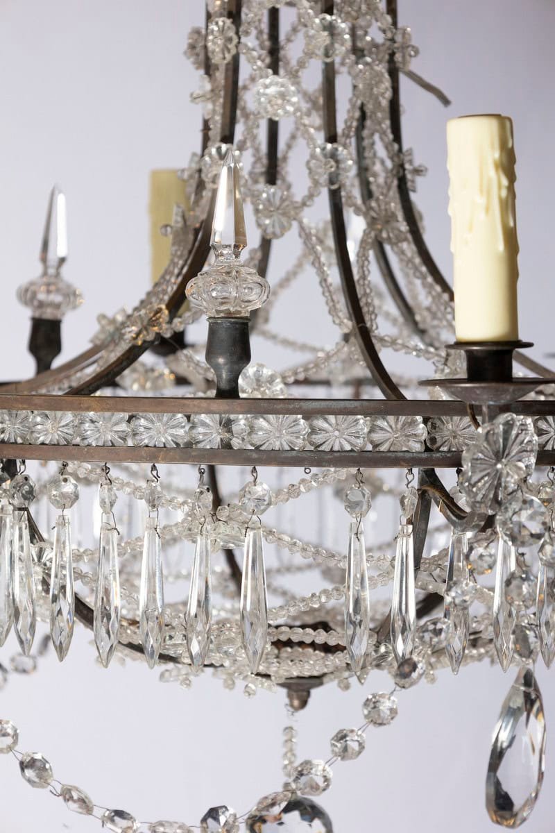 20th Century French Directoire Style Crystal Chandelier - JAA