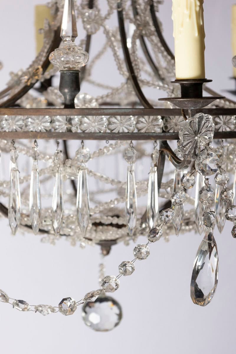 20th Century French Directoire Style Crystal Chandelier - JAA