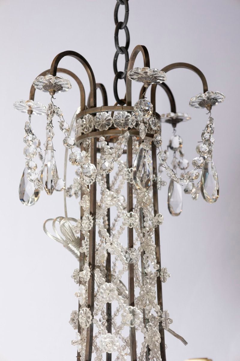 20th Century French Directoire Style Crystal Chandelier - JAA