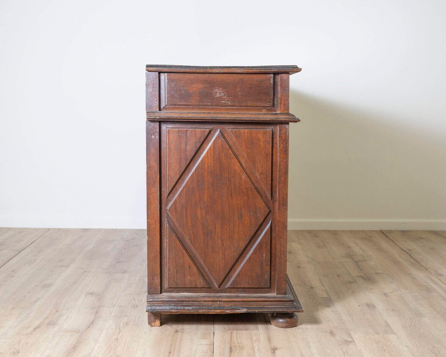 Louis XIV Walnut Sideboard with Geometric Panels, Lombardy-Piedmont, 17th Century - JAA