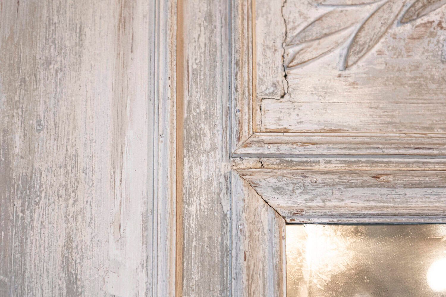 French Louis XVI 1790s Trumeau Mirror with Carved Liberal Arts Allegory - JAA