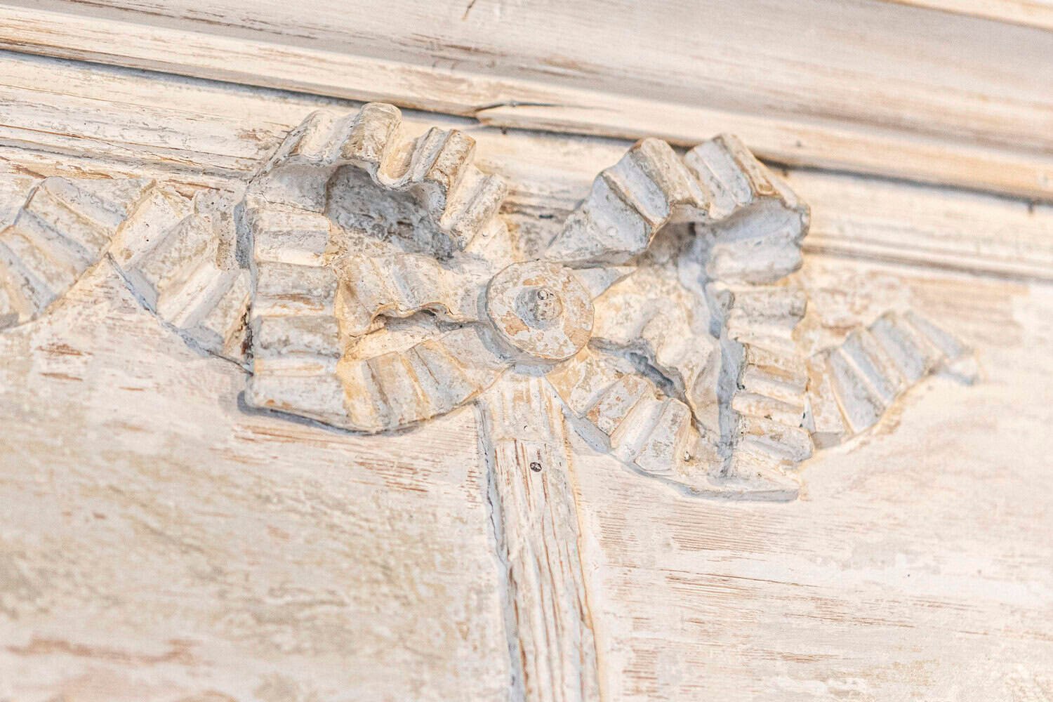 French Louis XVI 1790s Trumeau Mirror with Carved Liberal Arts Allegory - JAA