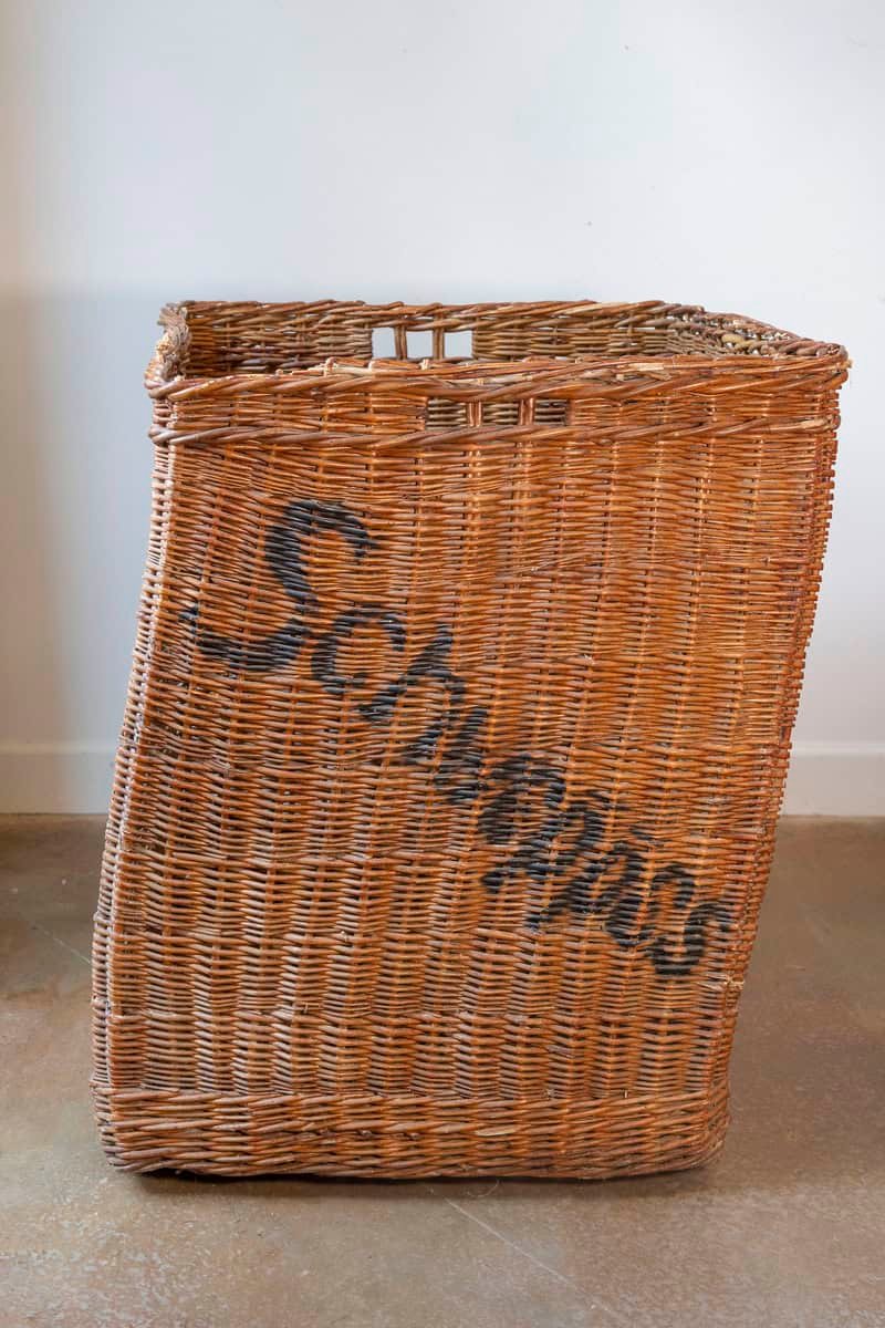 English Early 20th Century Wicker Advertising Basket — Schweppes - JAA