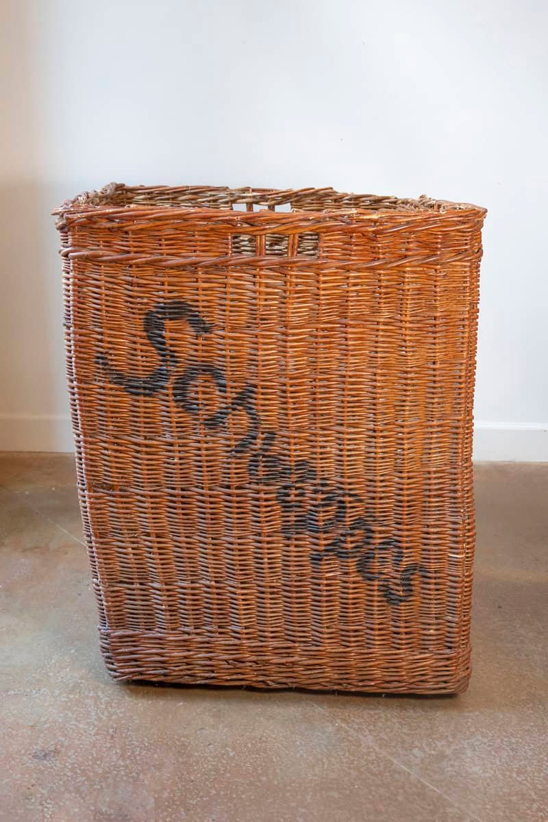 English Early 20th Century Wicker Advertising Basket — Schweppes - JAA
