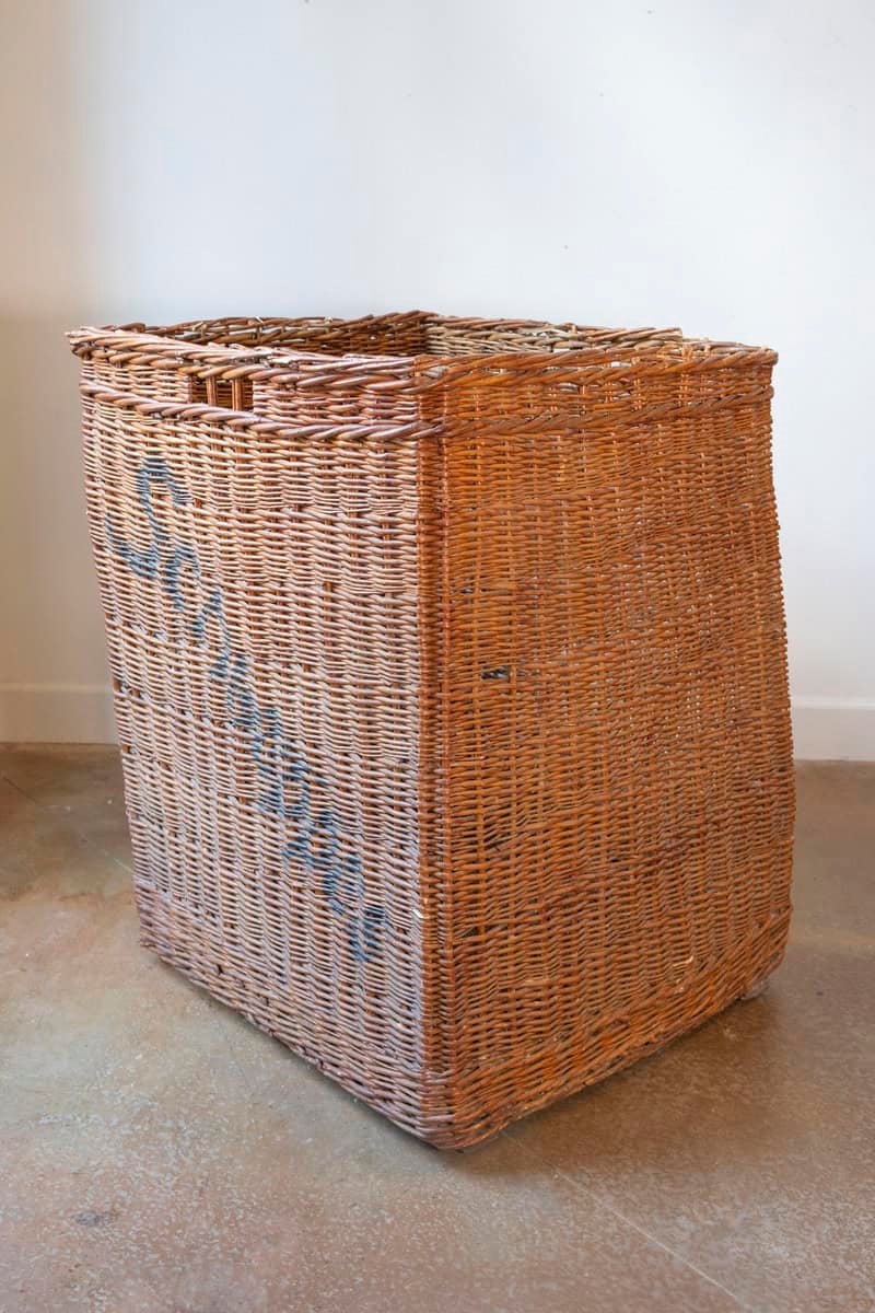 English Early 20th Century Wicker Advertising Basket — Schweppes - JAA
