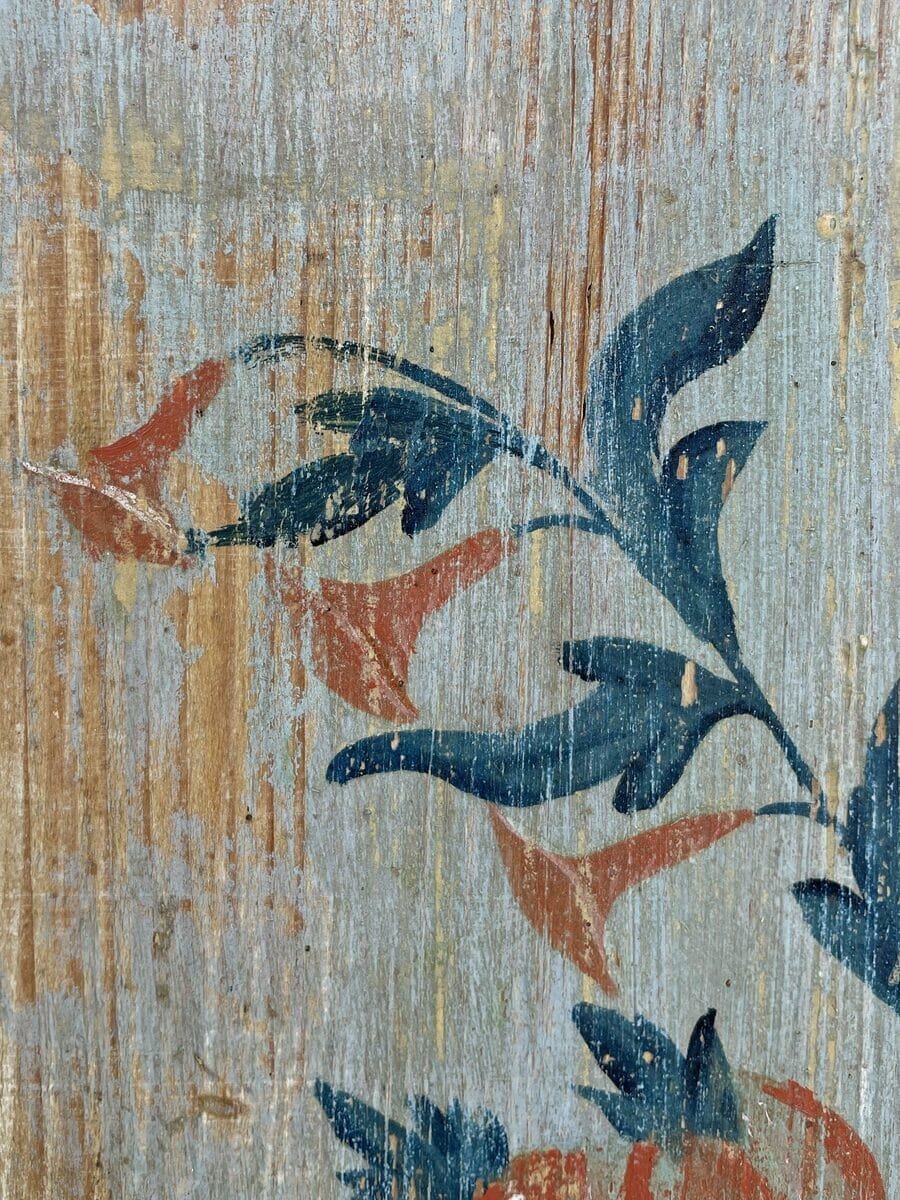 Tyrolean Late 18th Century Painted Pine Armoire with Original Folk Art Finish, Dated 1793 - JAA