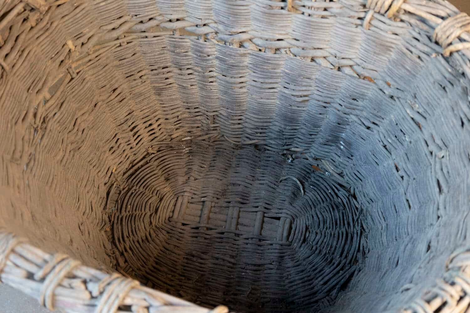 French Early 20th Century Wicker Grape Harvesting Basket - JAA