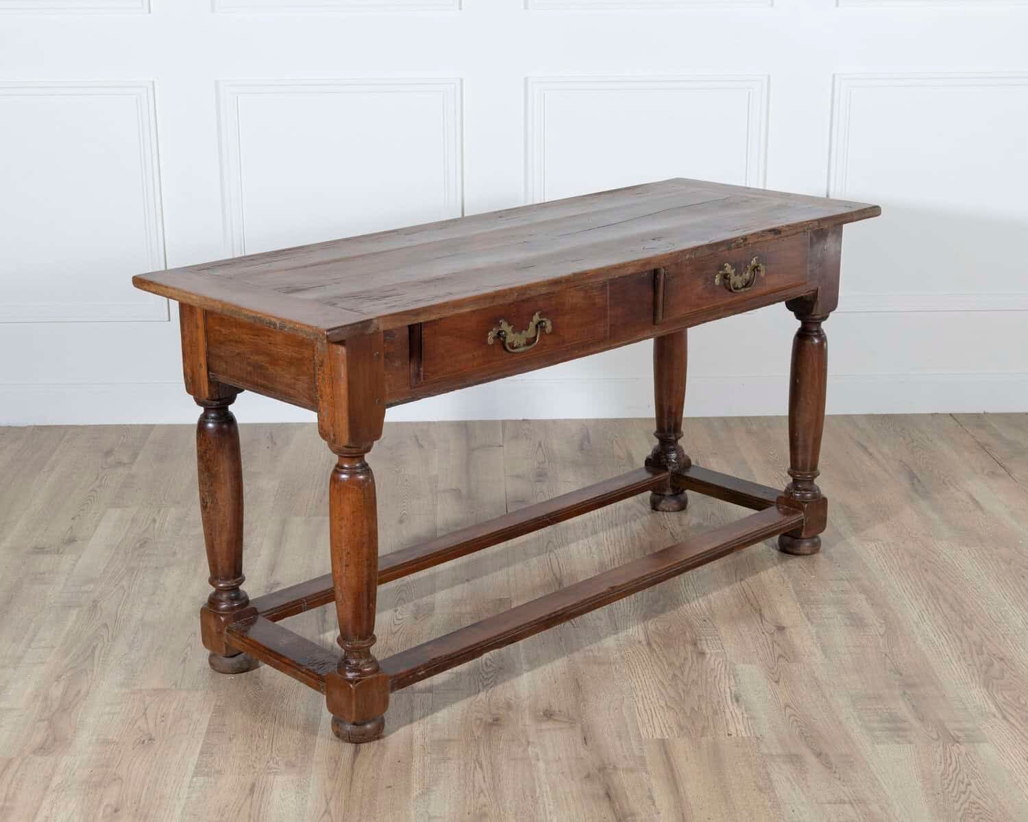 18th-Century Fruitwood Console Table with Two Drawers - JAA