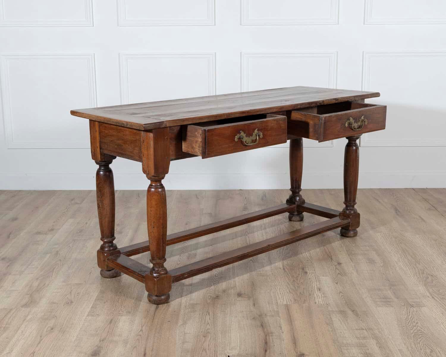 18th-Century Fruitwood Console Table with Two Drawers - JAA