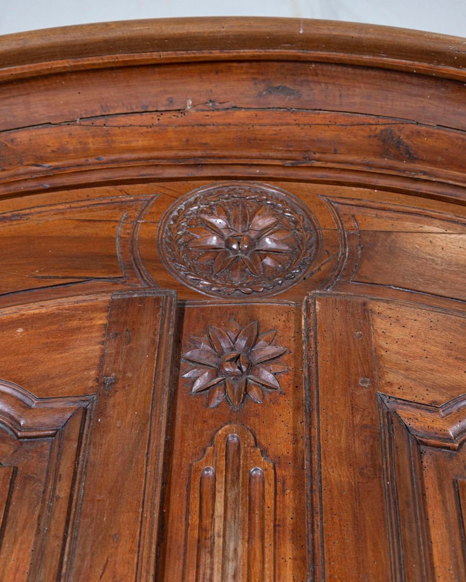 French Walnut Armoire Linen Cupboard, Transition Louis XV–Louis XVI Period, 18th Century - JAA