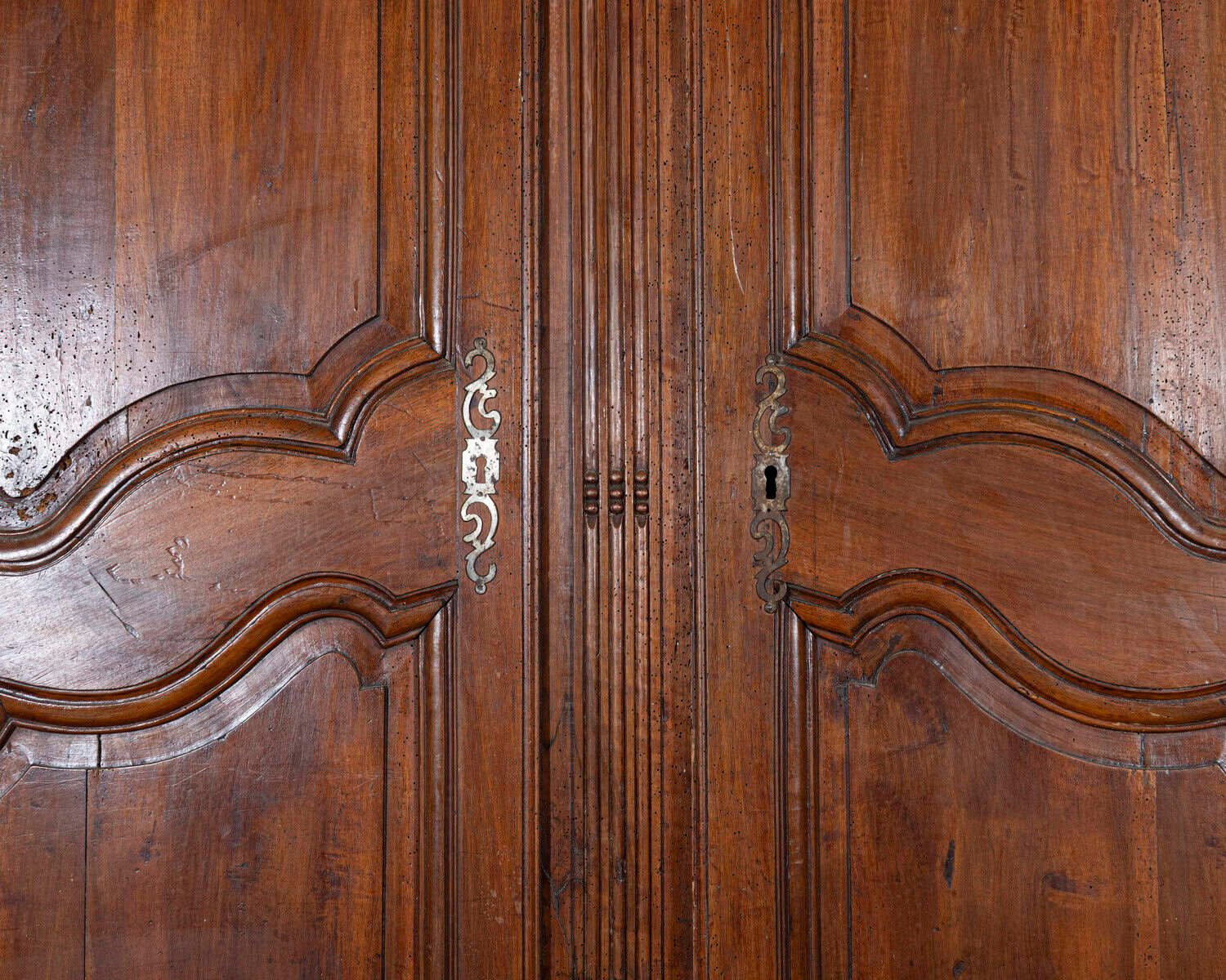 French Walnut Armoire Linen Cupboard, Transition Louis XV–Louis XVI Period, 18th Century - JAA