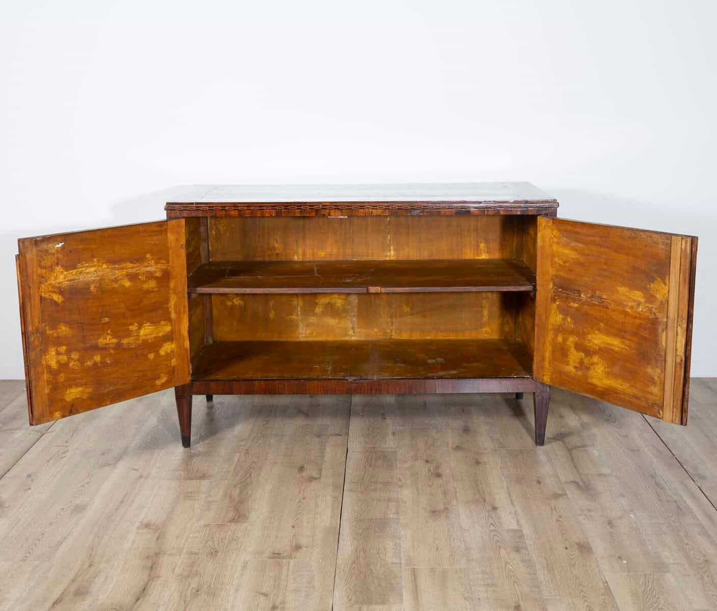 18th Century Louis XVI Period Italian Inlaid Sideboard in Walnut and Mixed Woods - JAA