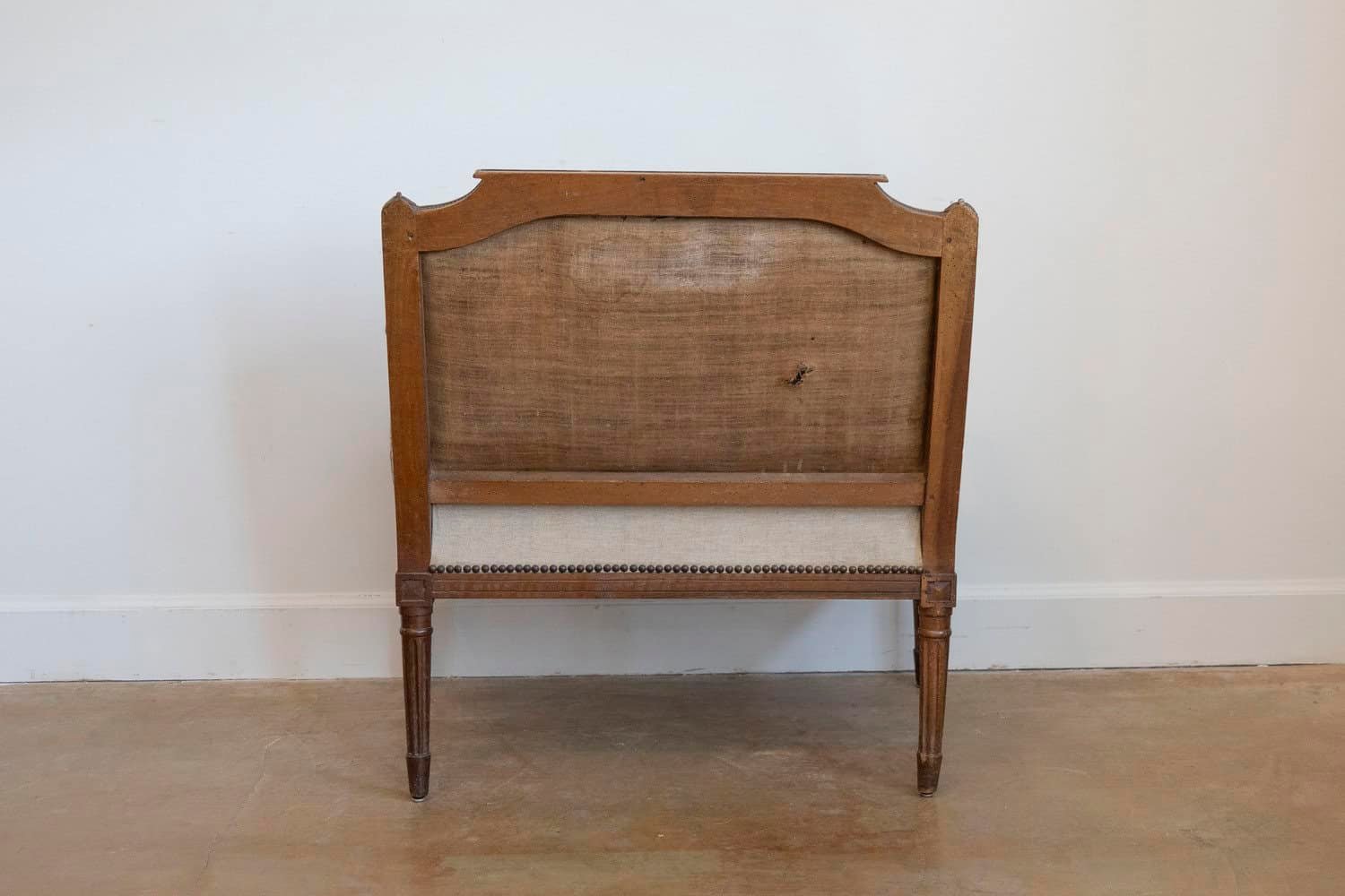 Pair of French Louis XVI Period 1790s Bergère Marquise Chairs with Upholstery - JAA
