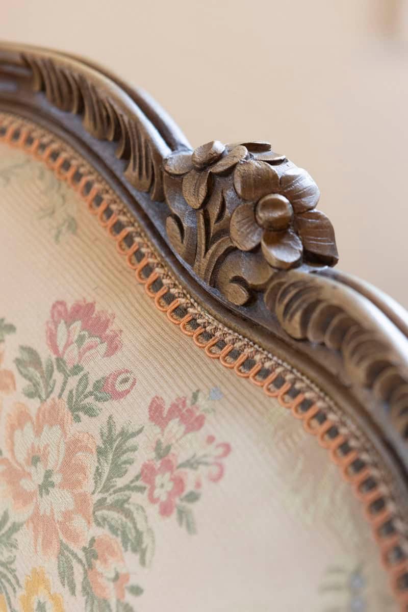 Pair of French Louis XV Style Bergères À Oreilles with Carved Floral Décor - JAA