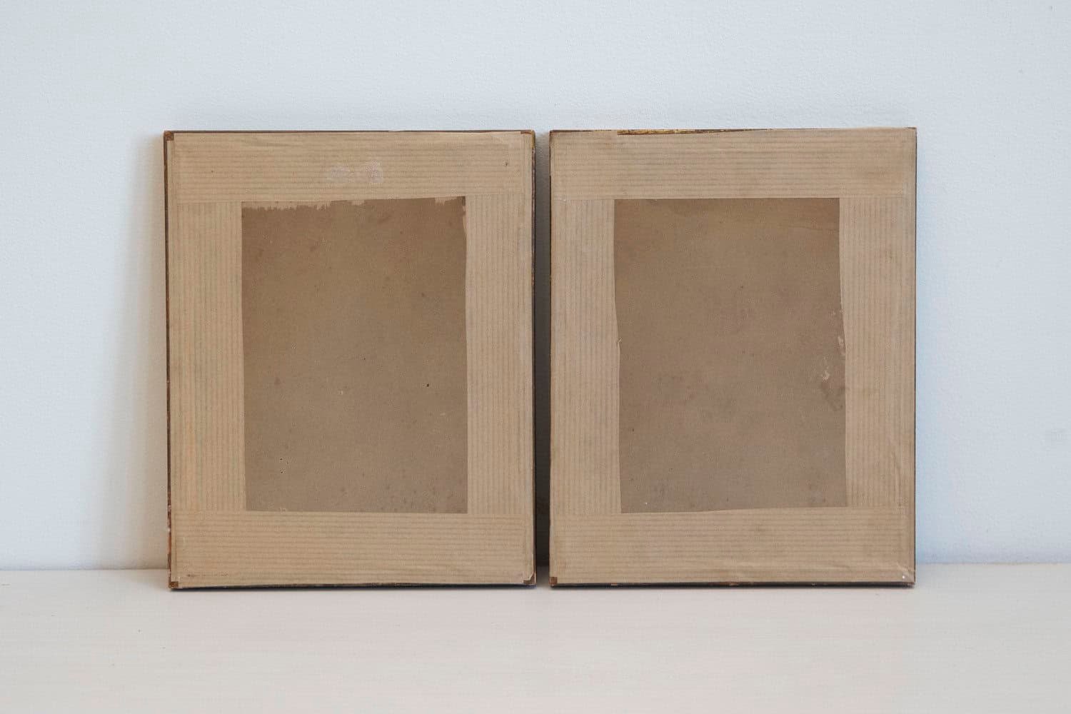 Pair of Framed Watercolors Depicting Gothic Churches by Théodore Henri Mansson - JAA