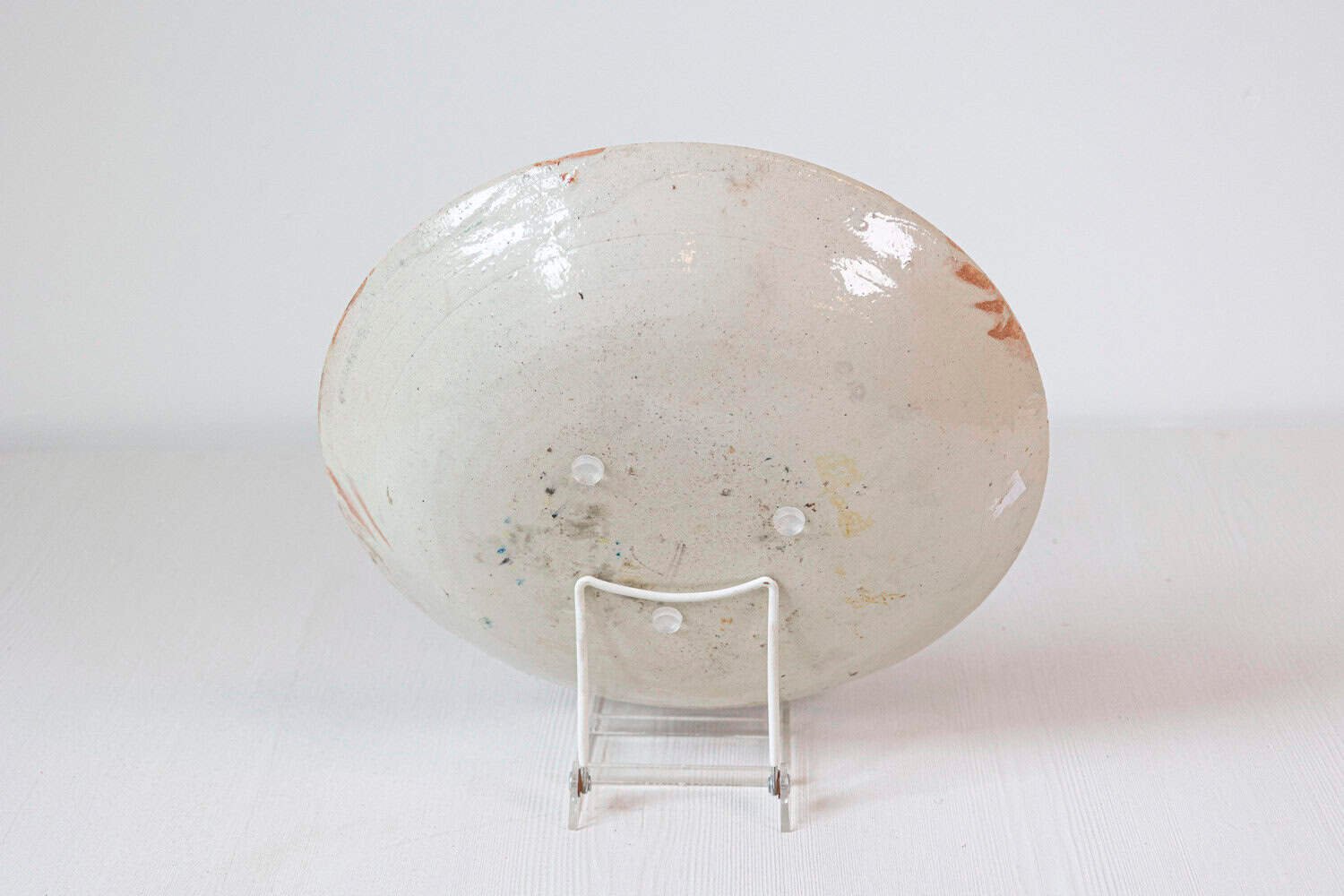 Italian Early 20th Century Pottery Bowl with Rooster Motif and Green Border - JAA