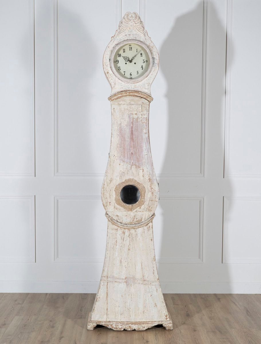 Swedish 1820s Mora Clock with Original Paint and Mechanism - JAA