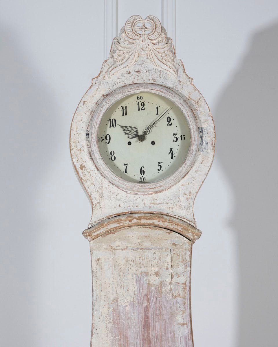 Swedish 1820s Mora Clock with Original Paint and Mechanism - JAA