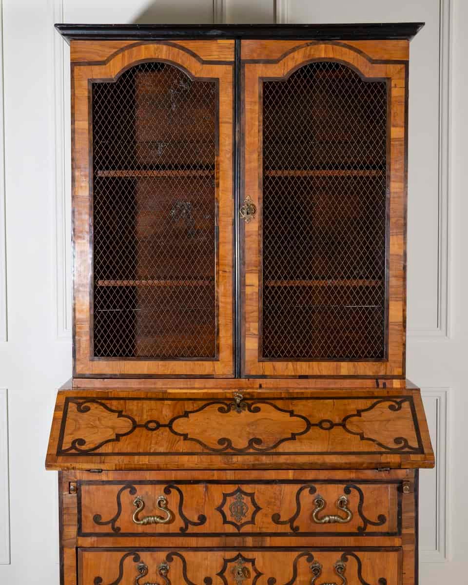 Veneered And Inlaid Italian Secretaire - 18th Century - JAA