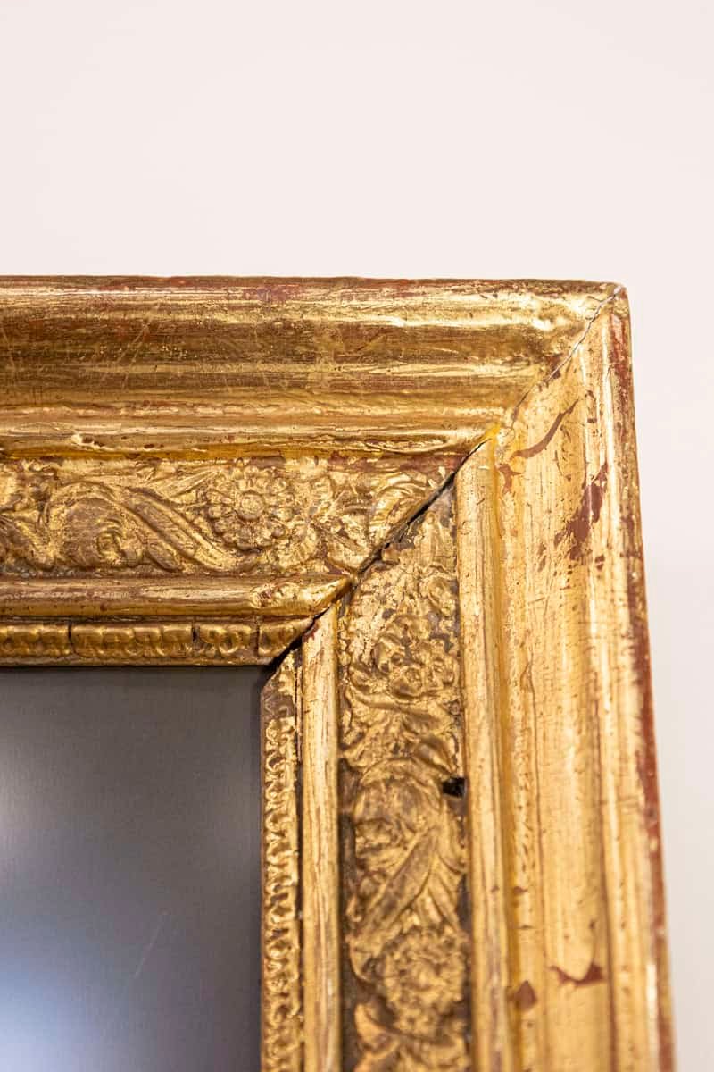 French Empire Period Pastel and Gouache Painting, circa 1810 in Giltwood Frame - JAA