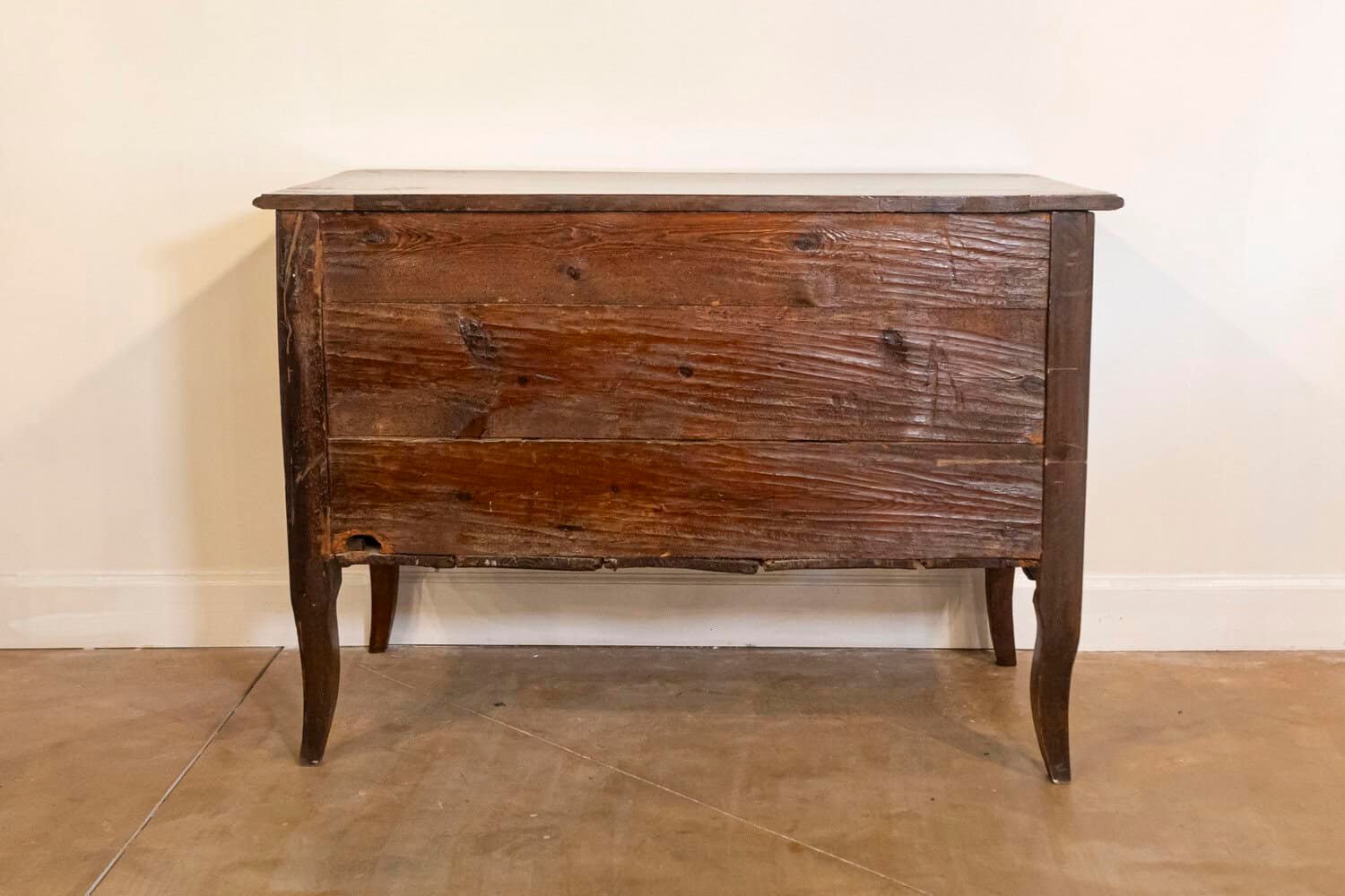 French Directoire Two-Drawer Walnut Commode with Banded Inlay from Provence - JAA