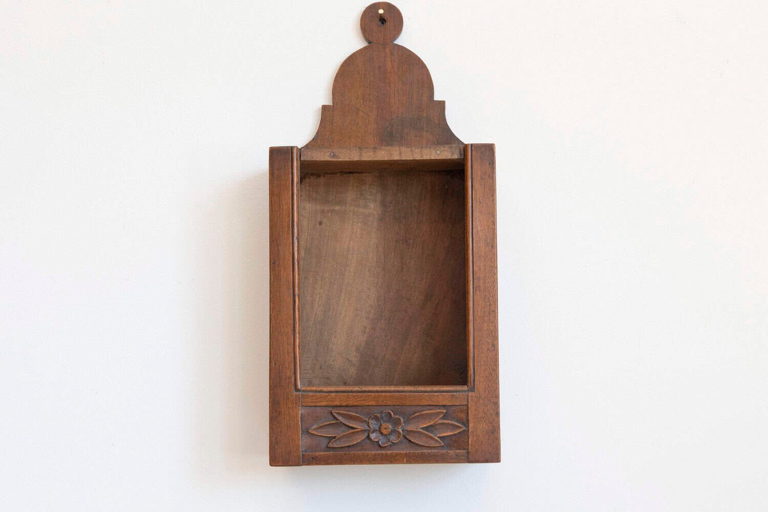 French 19th Century Carved Walnut Farinerio Decorative Box with Floral Décor - JAA