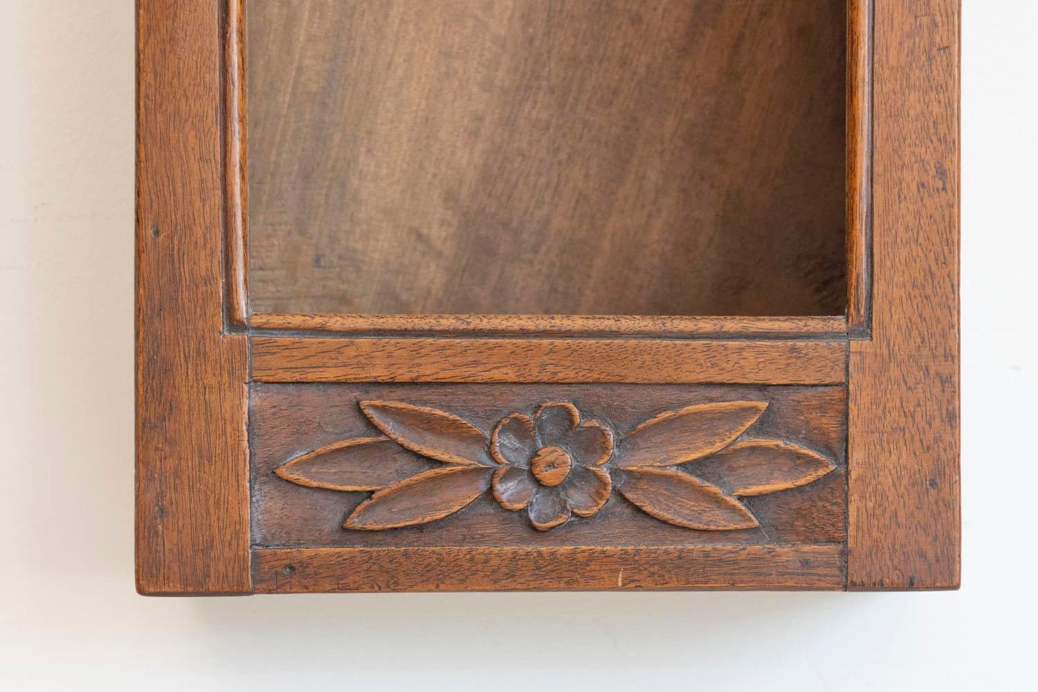 French 19th Century Carved Walnut Farinerio Decorative Box with Floral Décor - JAA