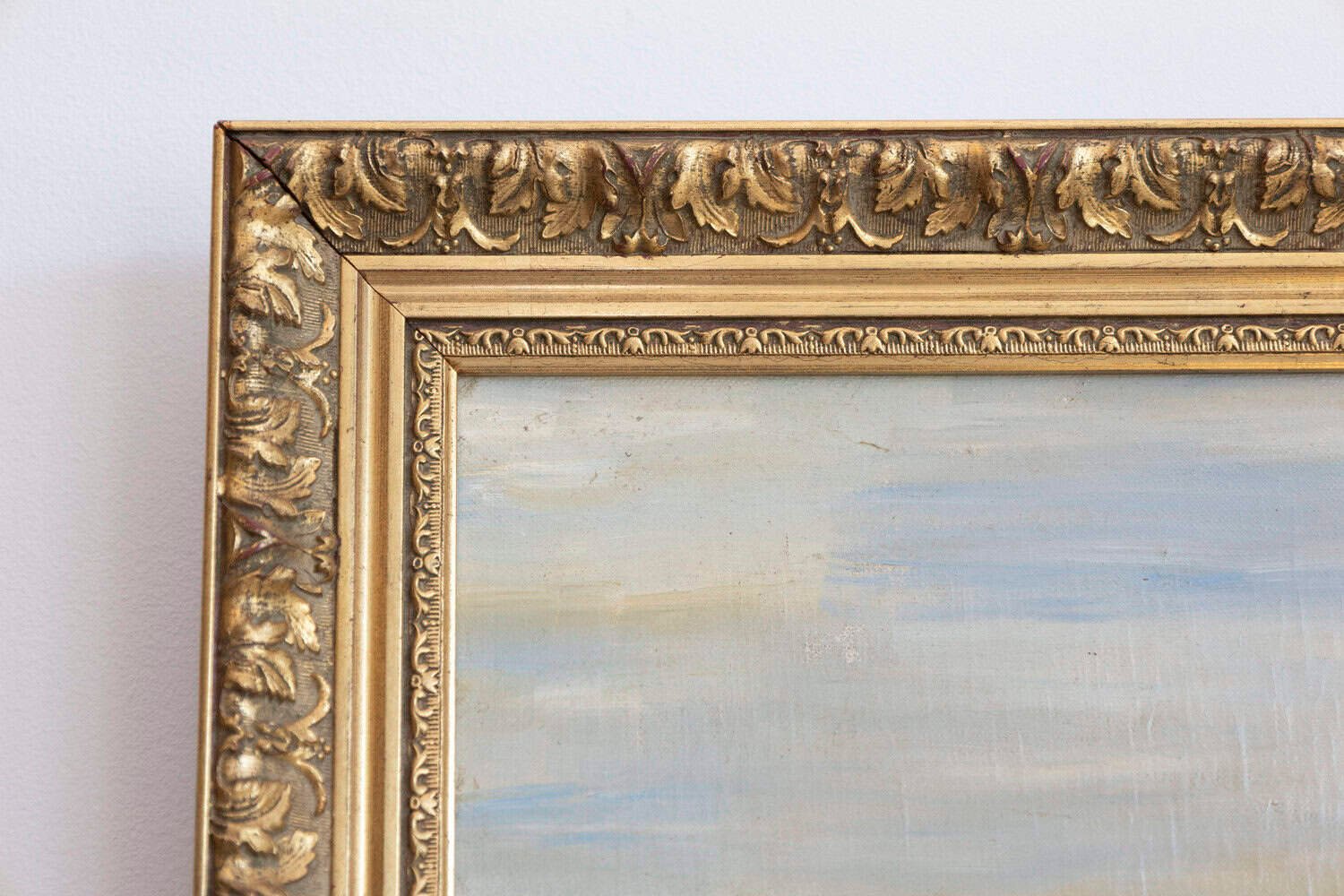 French Barbizon School Framed Oil on Canvas Pastoral Painting Signed Th. Linsyer - JAA