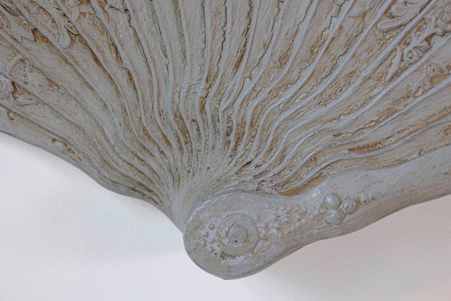 Large 19th Century French Decorative Fan with Chubby Angels on Blue Sky - JAA