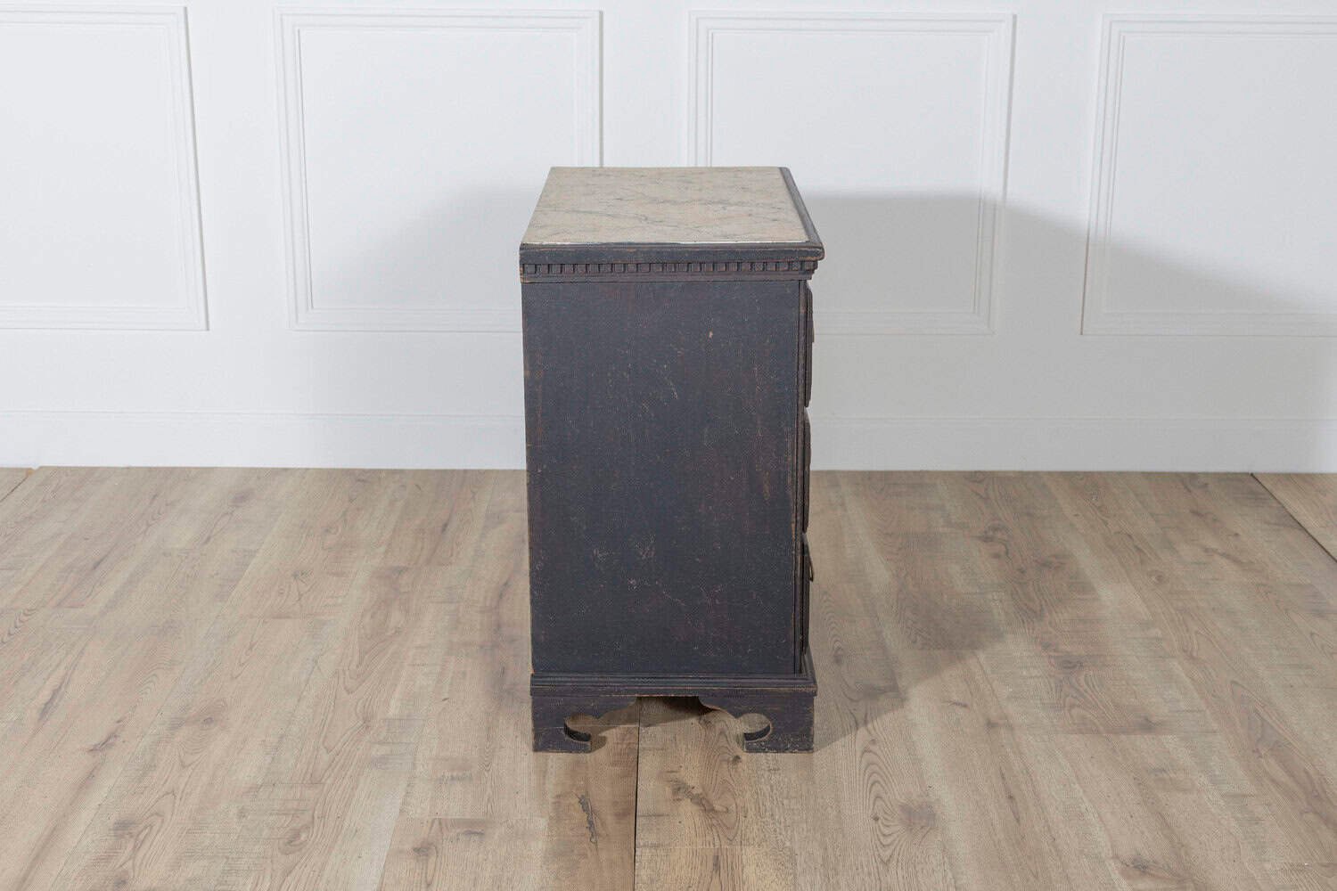 Danish Louis Seize Style Chest of Drawers with Painted Marble Top, circa 1920 - JAA