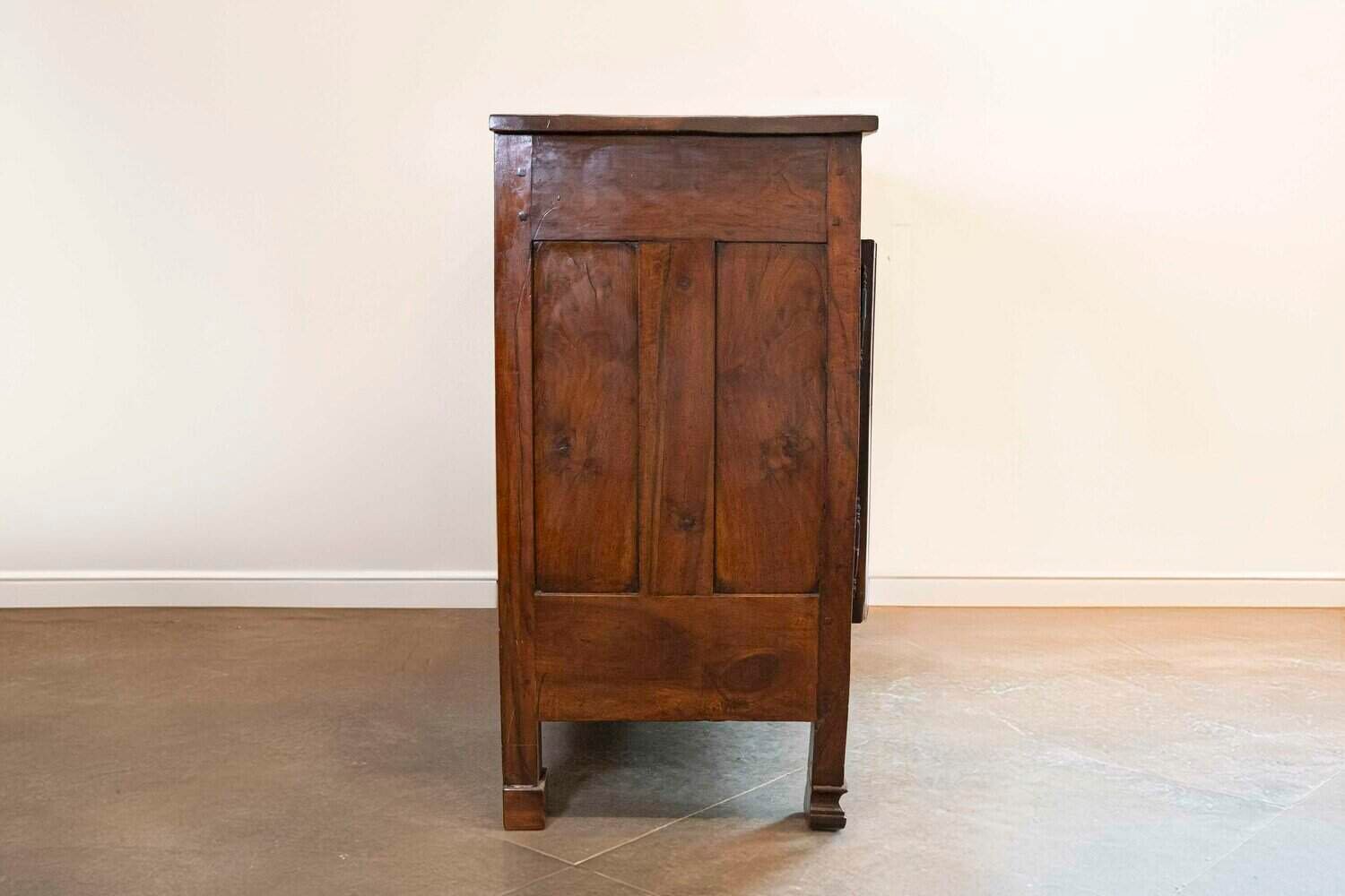 Italian 19th Century Walnut Buffet with Three Drawers over Two Molded Doors - JAA