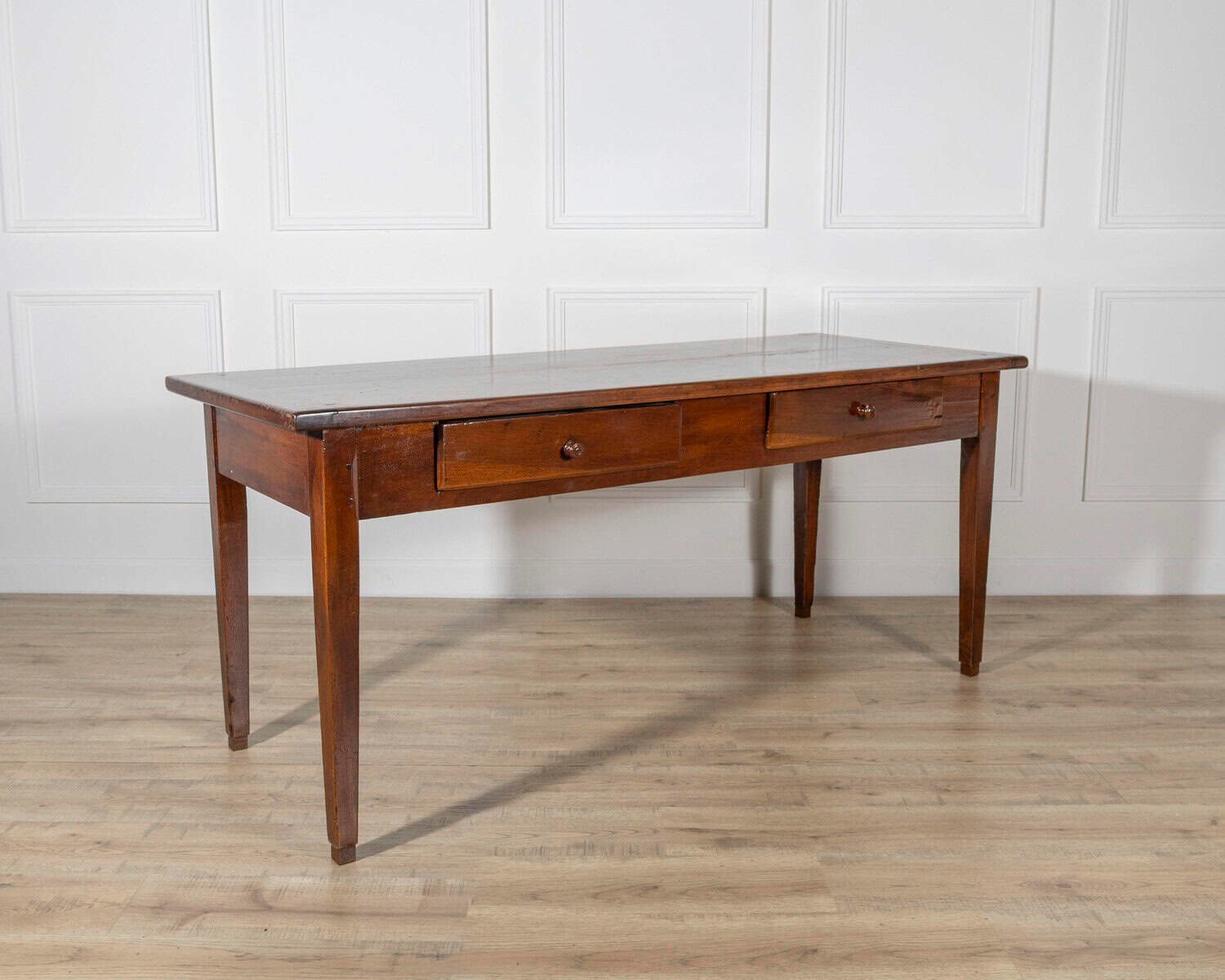 Late 18th-Century Italian Neoclassical Walnut Writing Table - JAA