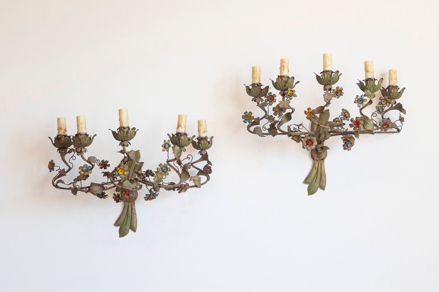 Pair of 20th Century Italian Sconces Circa 1900 - JAA