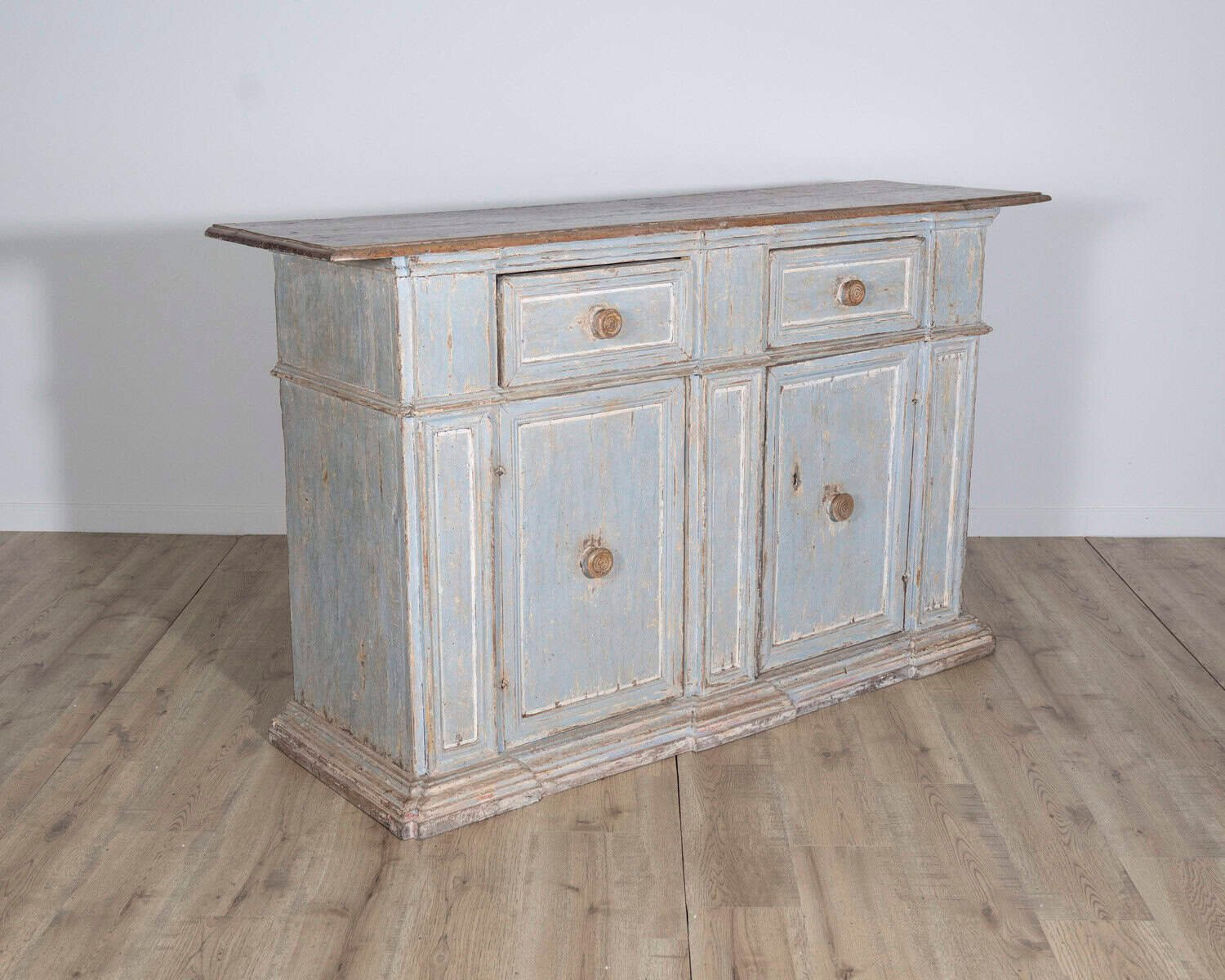 18th Century Italian Painted Sideboard from Umbria with Walnut Top - JAA