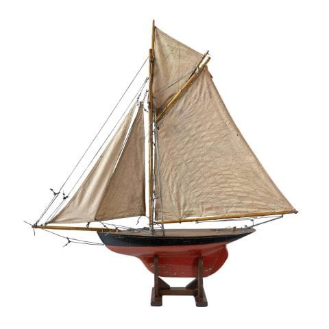 Early 20th Century Gamage’s Gaff Rigged Cutter Pond Yacht