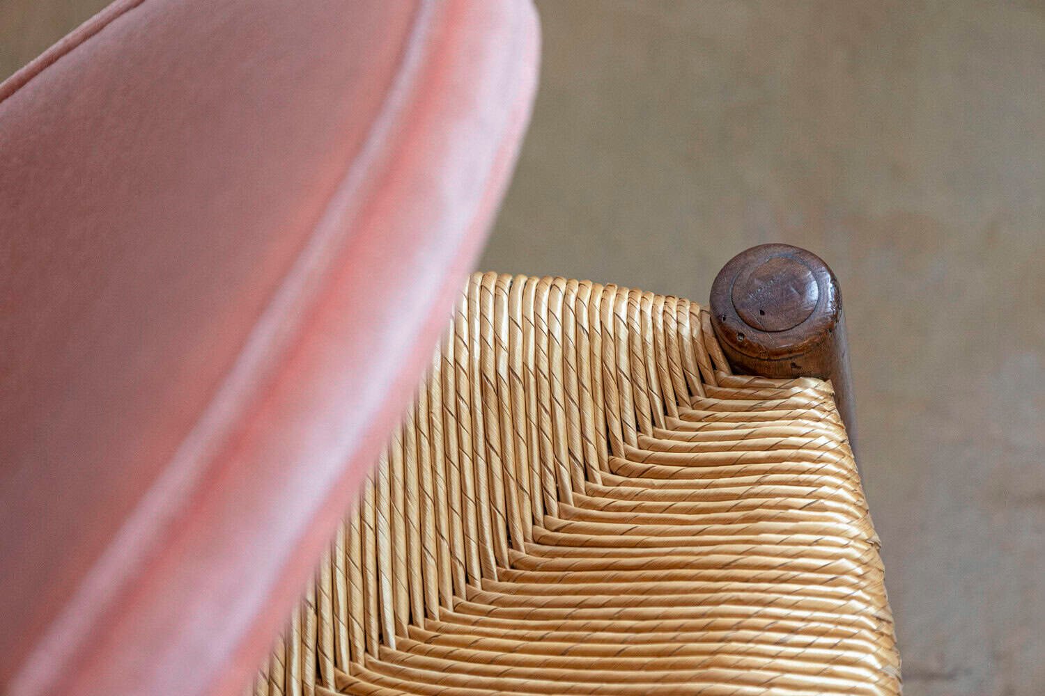 Pair of French Directoire Period Walnut Side Chairs with Carved Stags - JAA