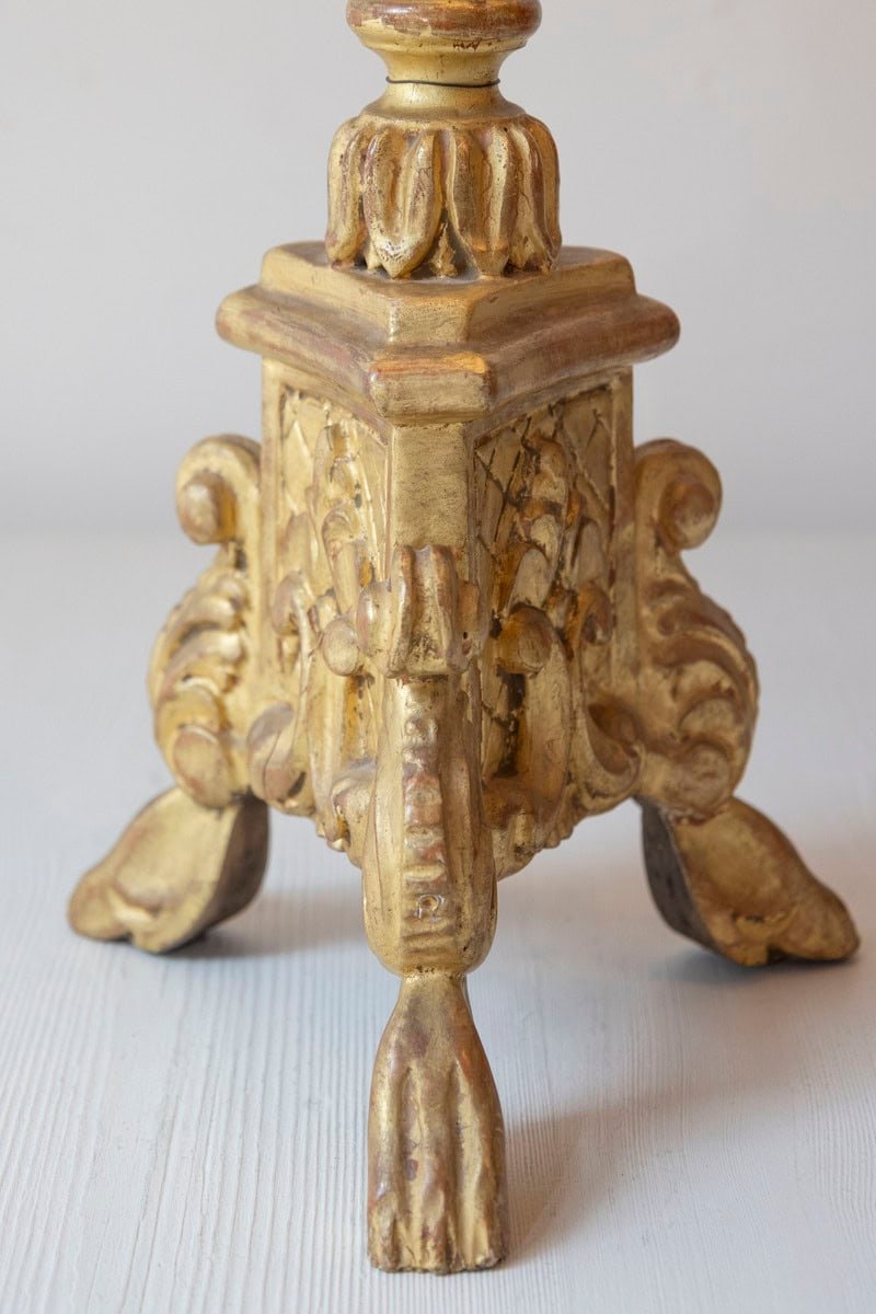20th Century French Giltwood Table Lamp - JAA