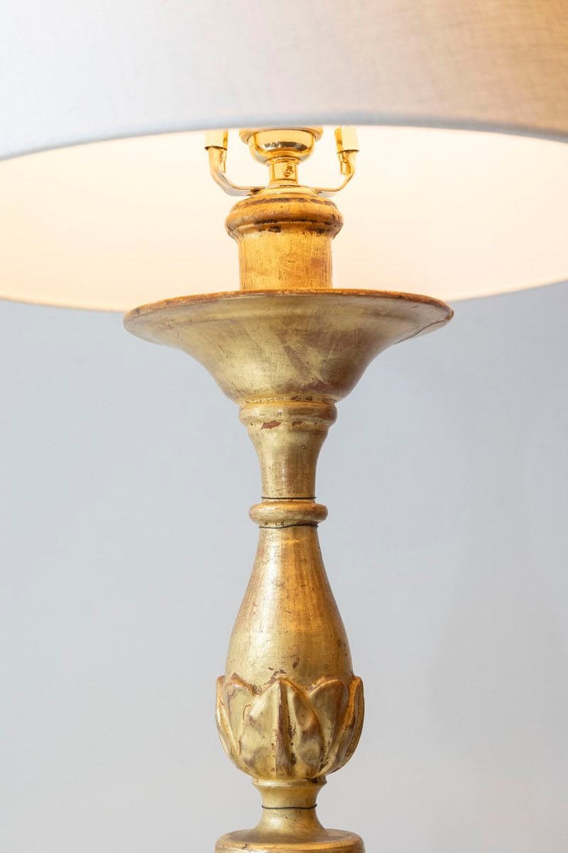 20th Century French Giltwood Table Lamp - JAA