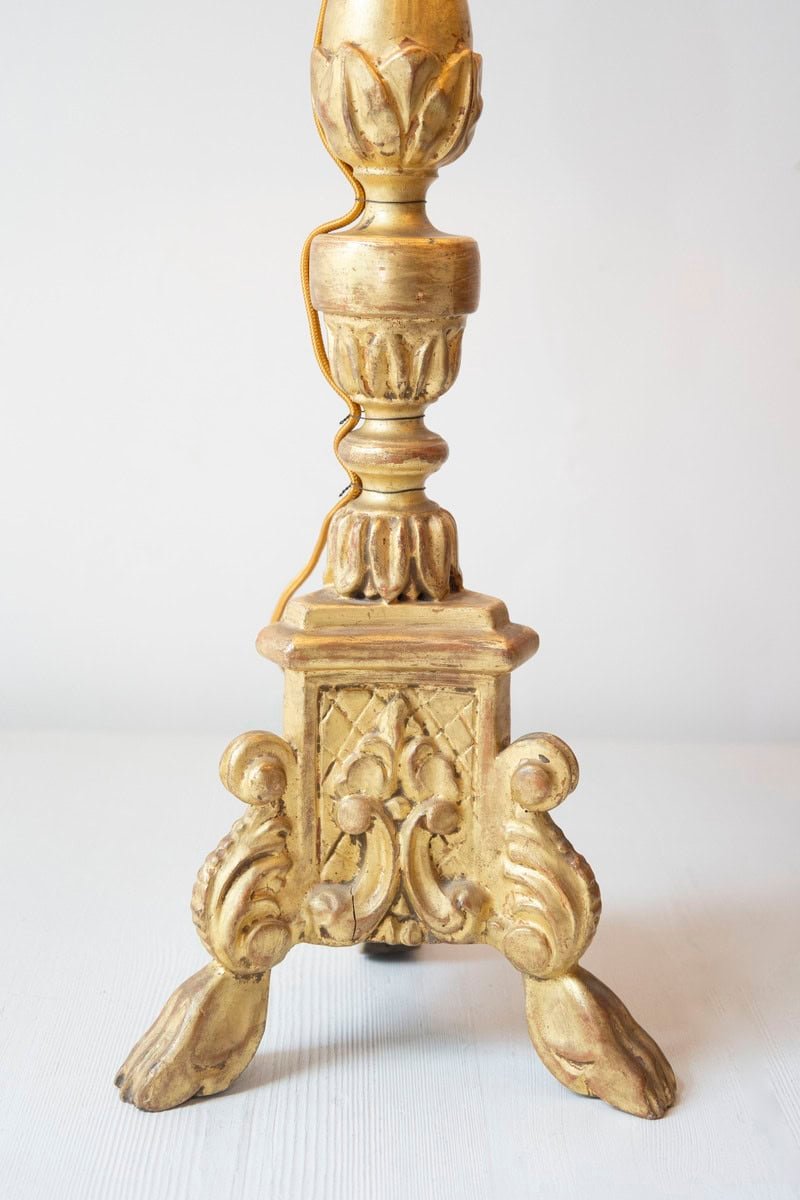 20th Century French Giltwood Table Lamp - JAA