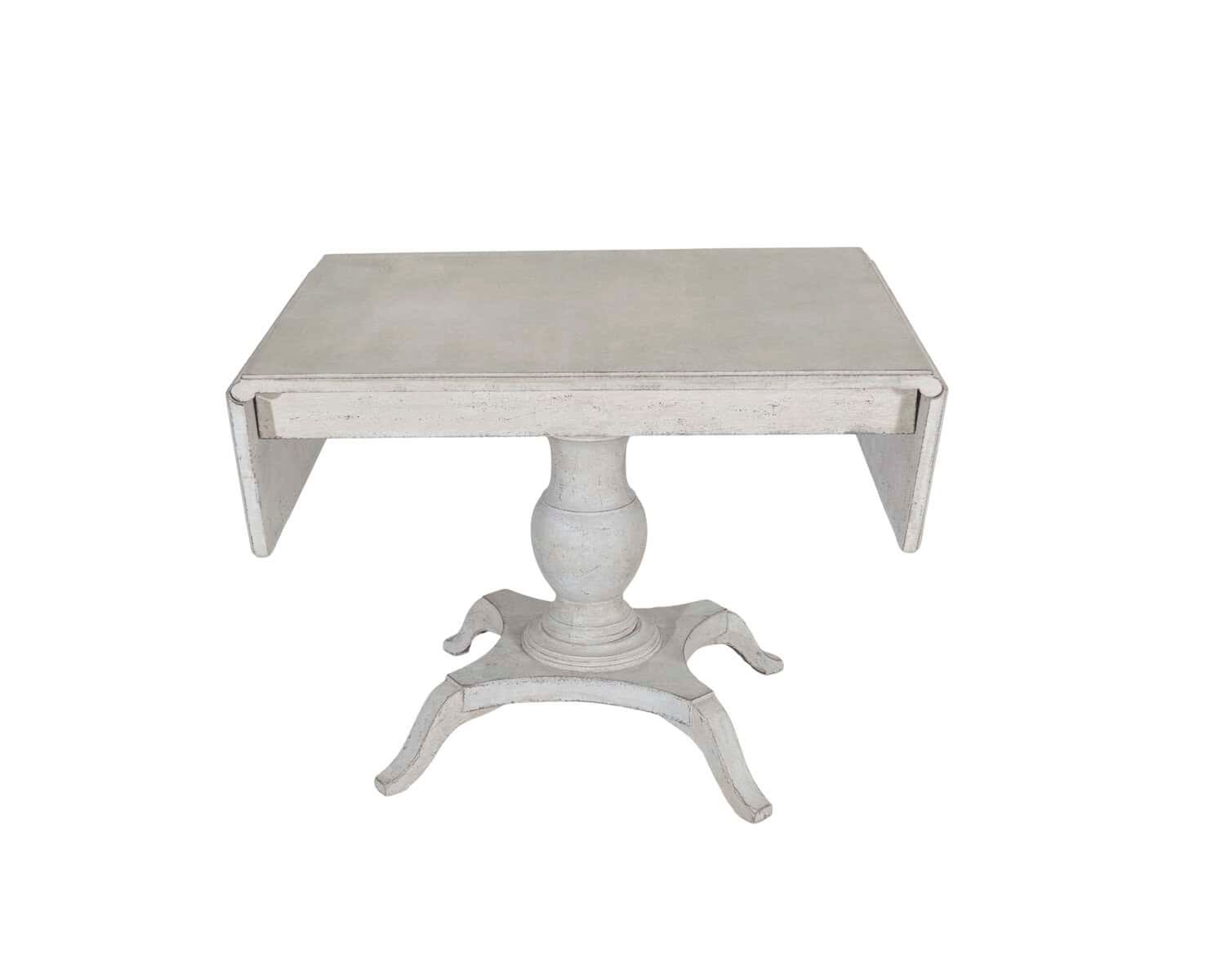 Swedish Painted Pedestal Drop-Leaf Table, circa 1880