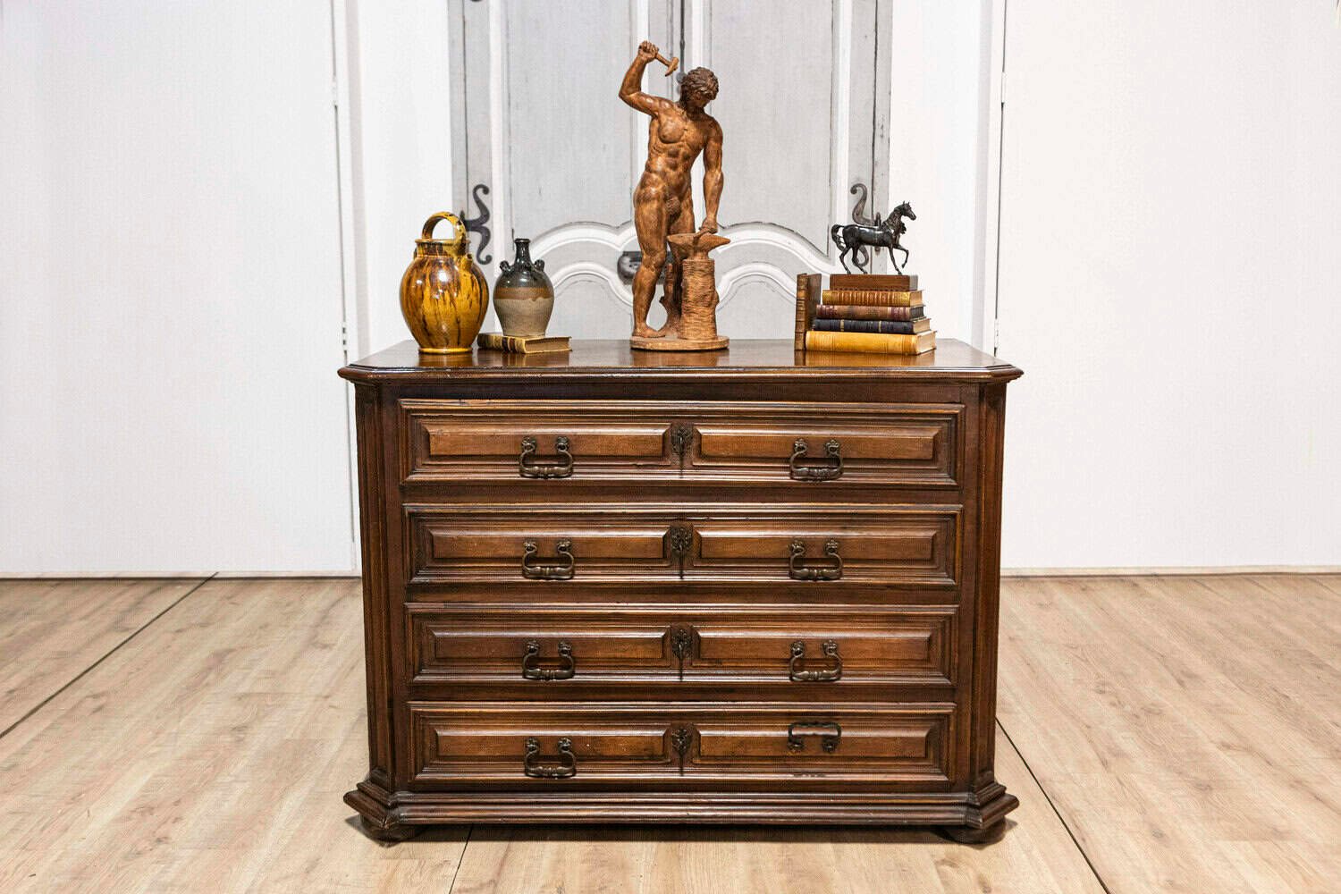 17th Century Italian Baroque Walnut Commode — Rare Period Piece - JAA