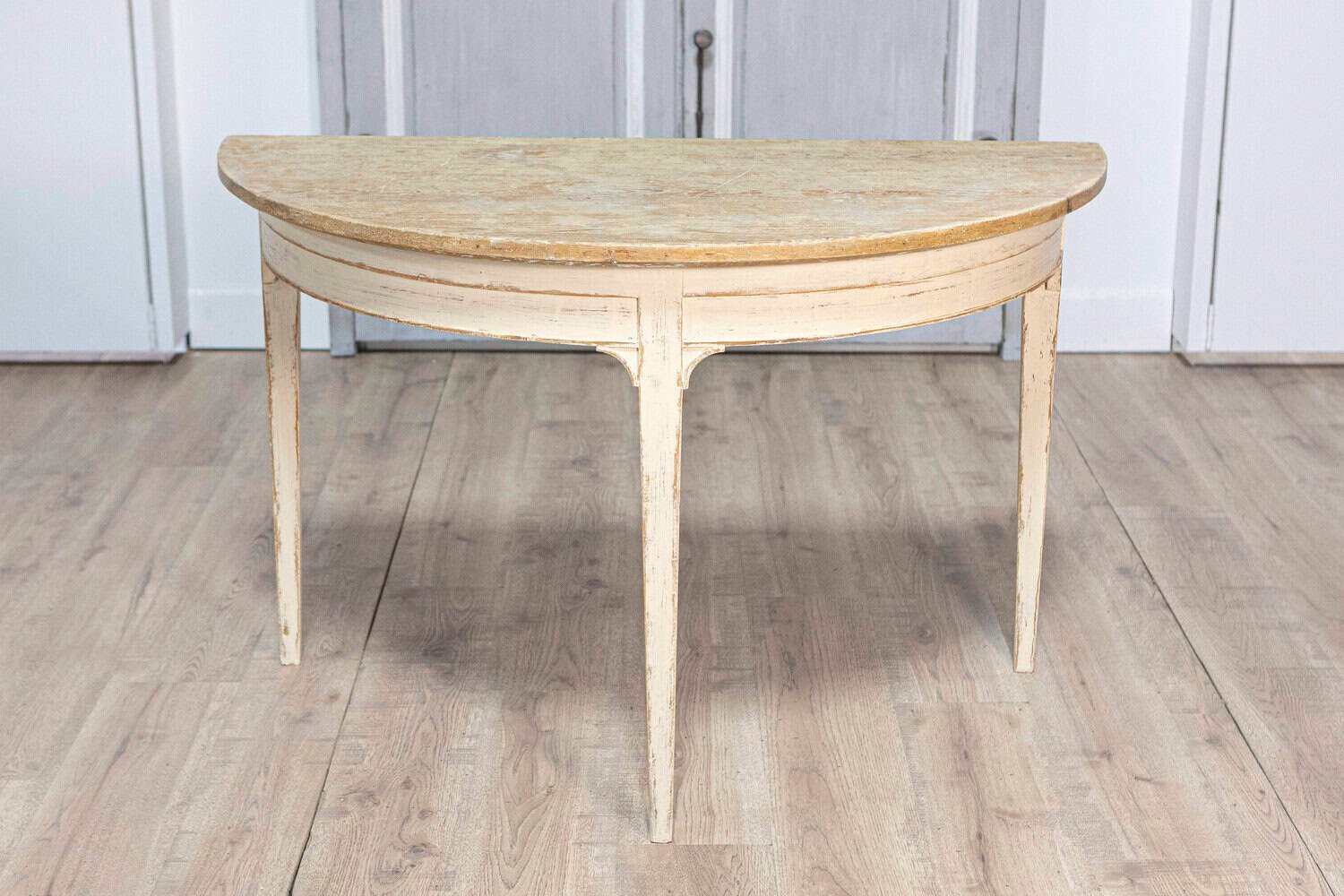 Pair of 19th Century Swedish Demi Lune Console Tables - JAA