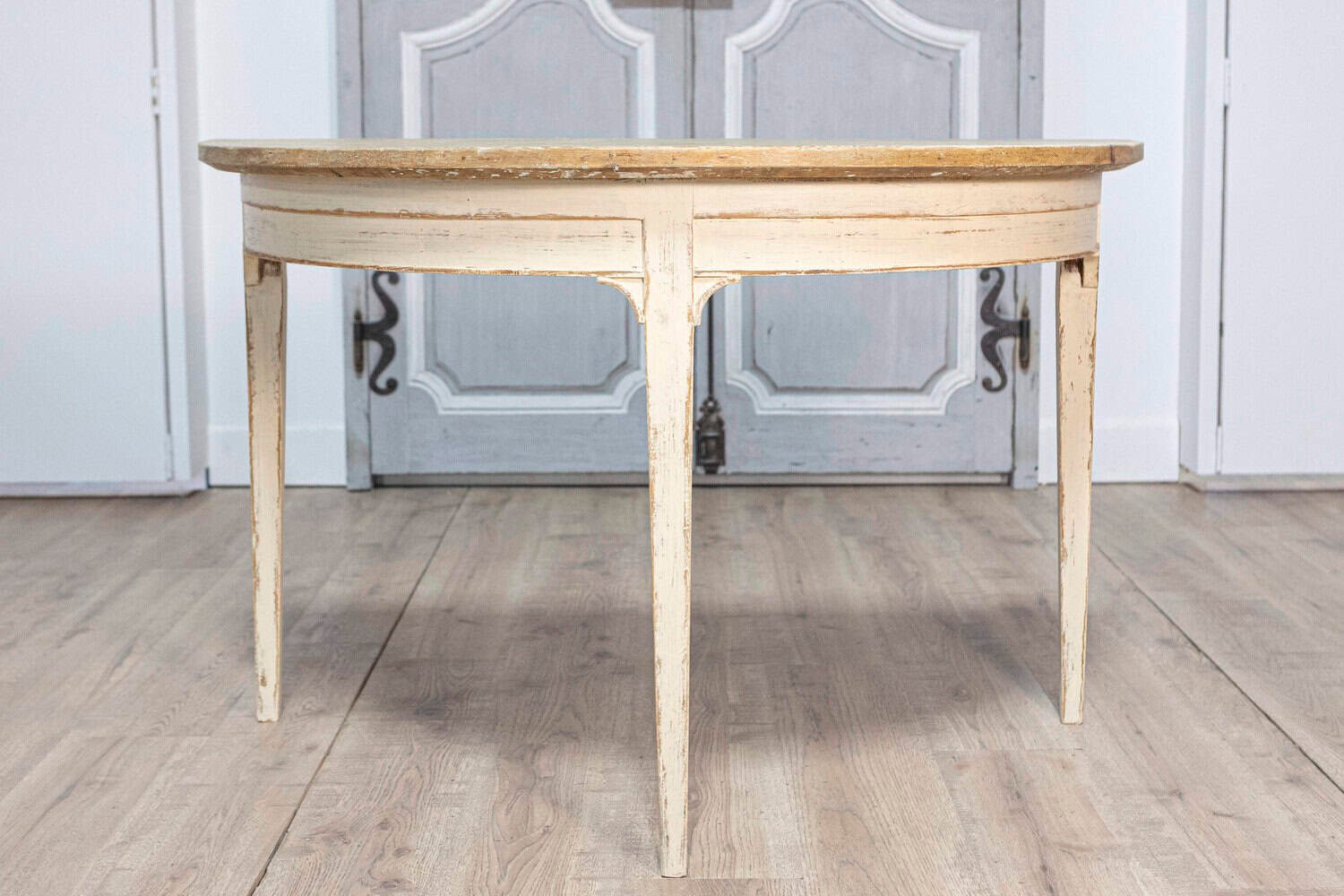 Pair of 19th Century Swedish Demi Lune Console Tables - JAA