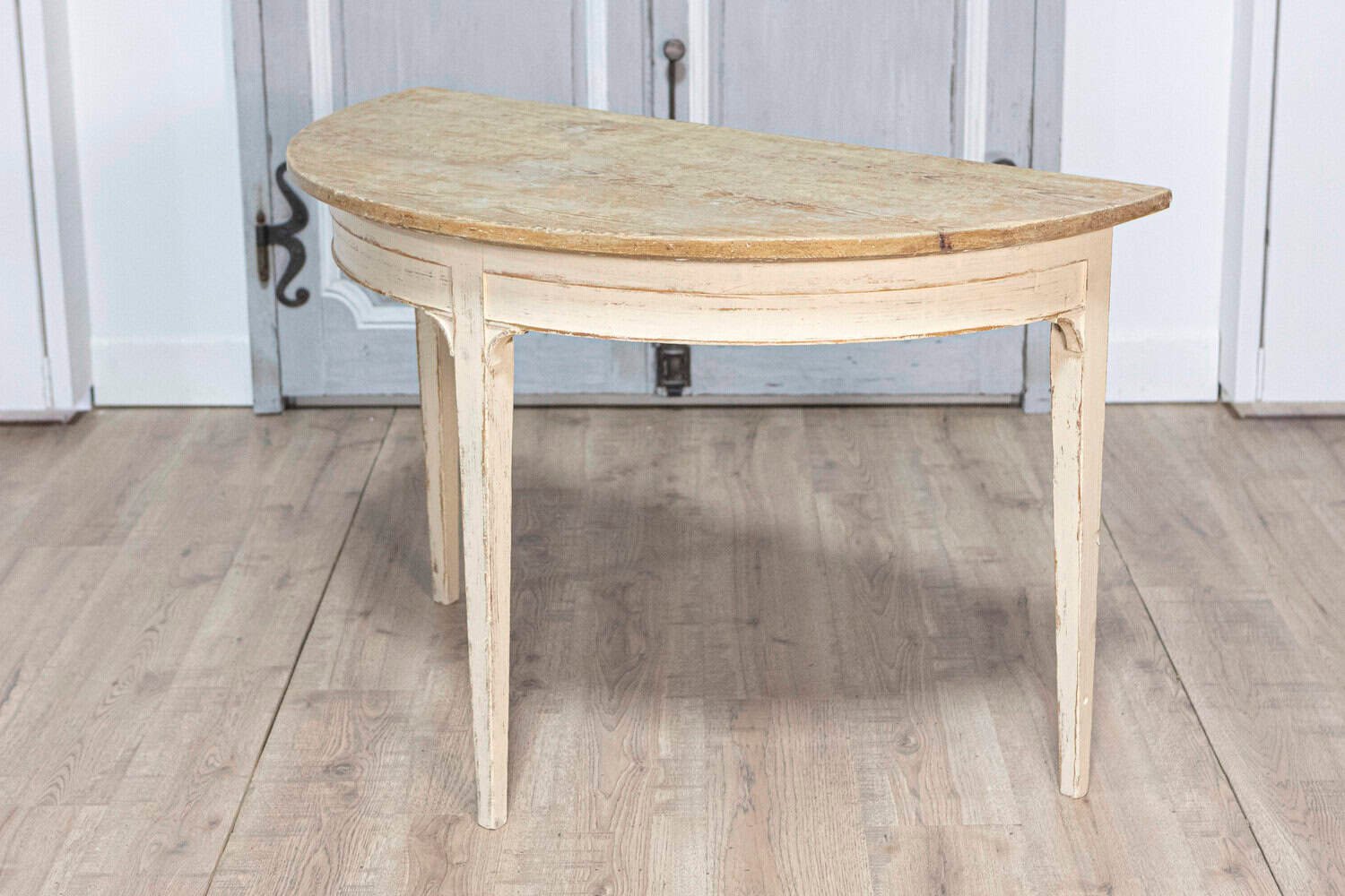 Pair of 19th Century Swedish Demi Lune Console Tables - JAA